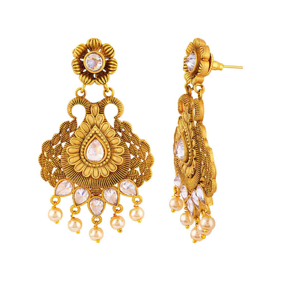 Golden Reprise Antique Inspired Earrings - Image 4