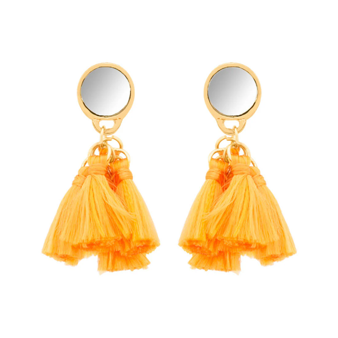 Gorgeous Earrings with Orange Tassels - Image 2