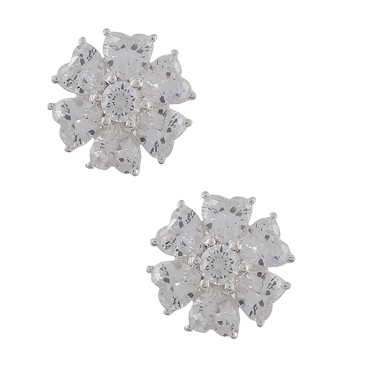 Gorgeous Floral 925 Sterling Silver Pearl Studs - Image 3