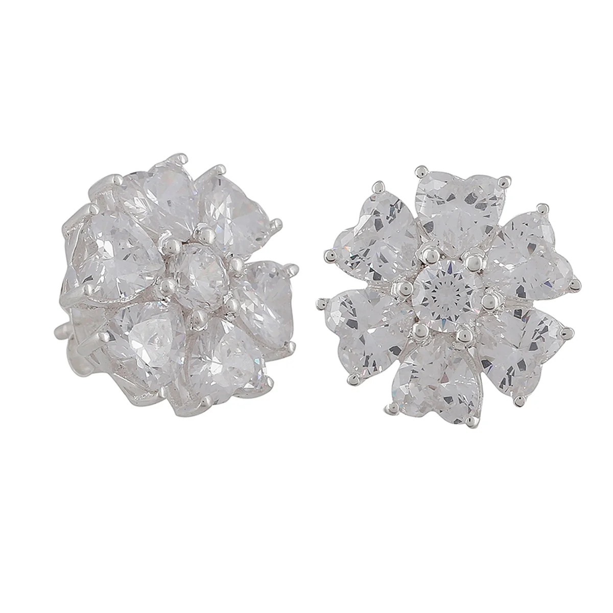 Gorgeous Floral 925 Sterling Silver Pearl Studs - Image 5
