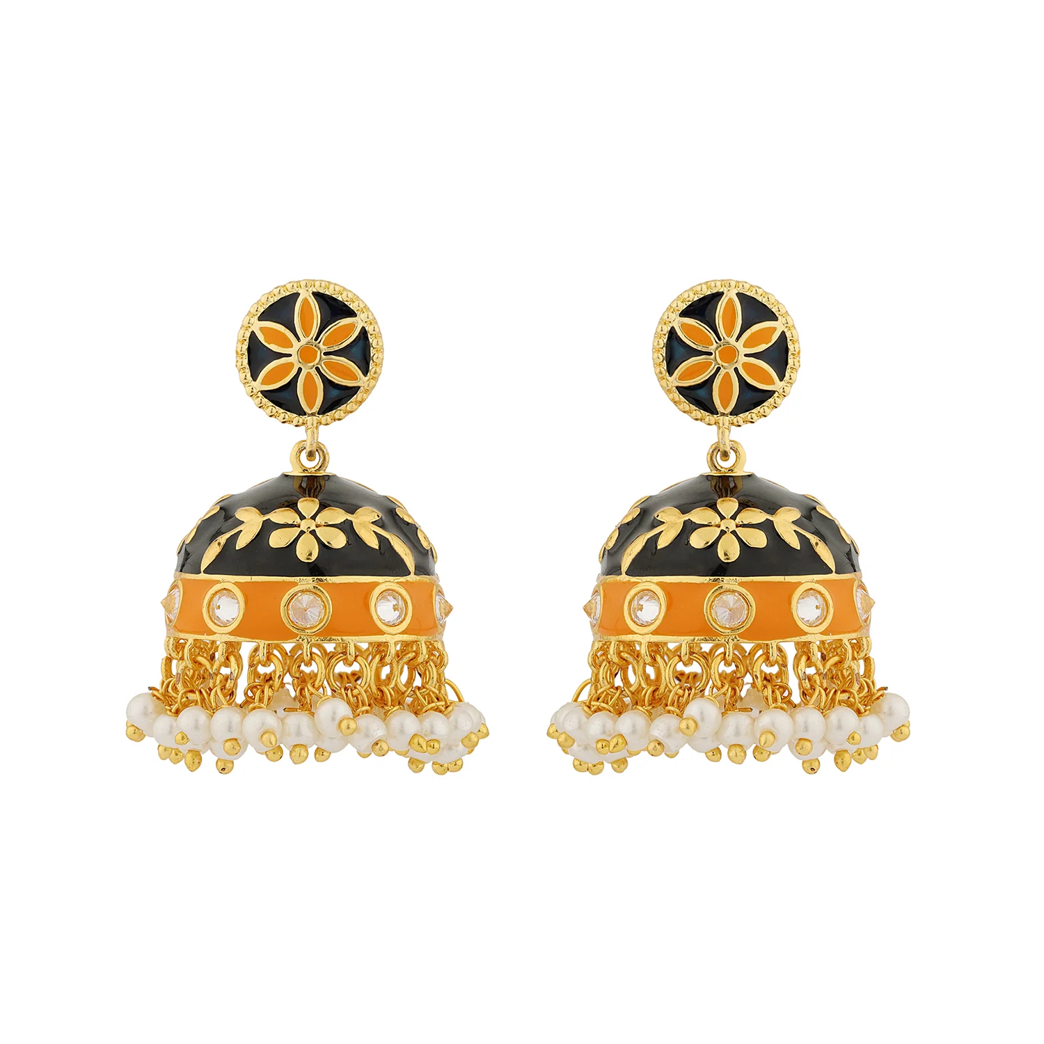 Gota Patti Jaipuri Shringar Necklace Set - Image 3