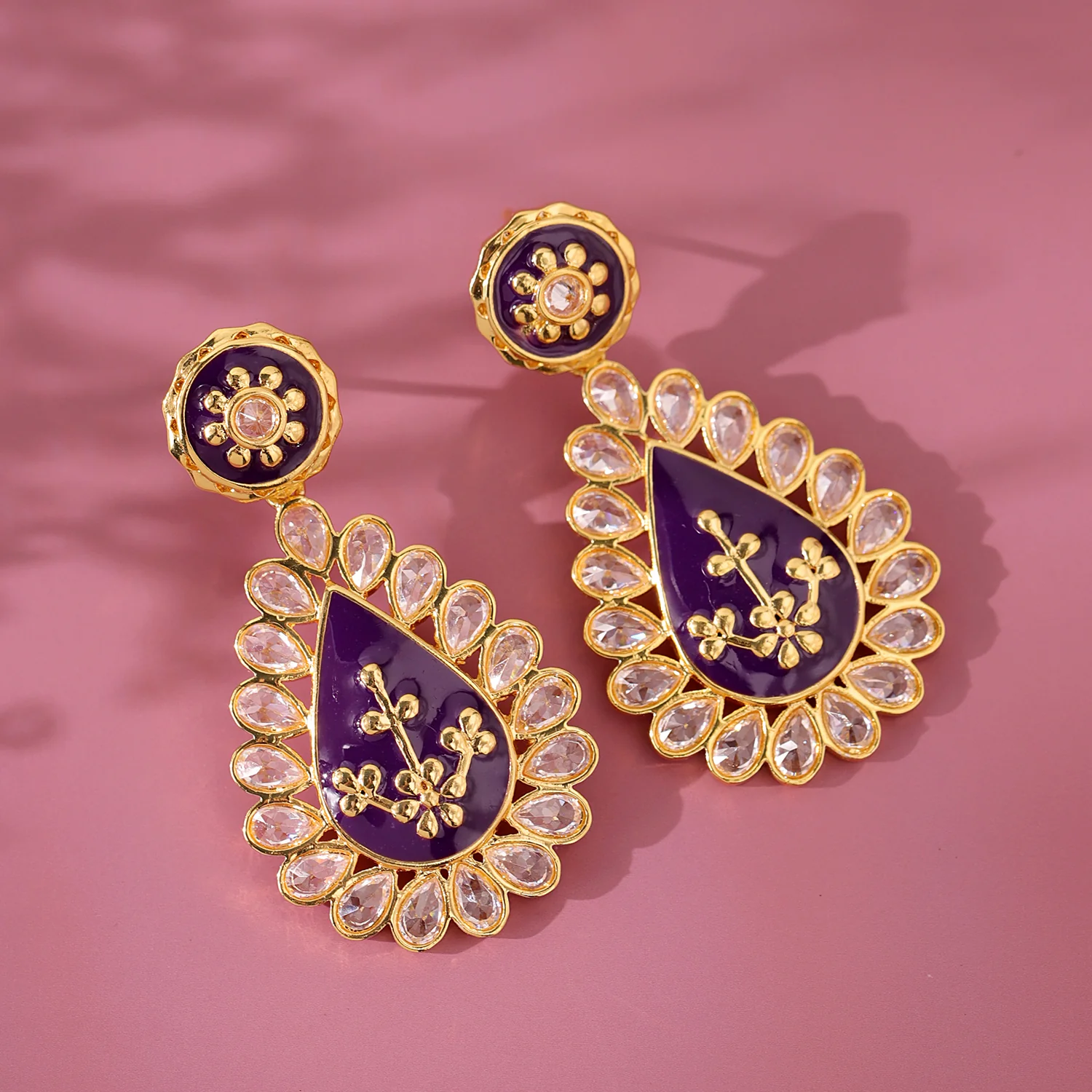 Gota Patti Jamuni Phoolra Earrings - Image 2