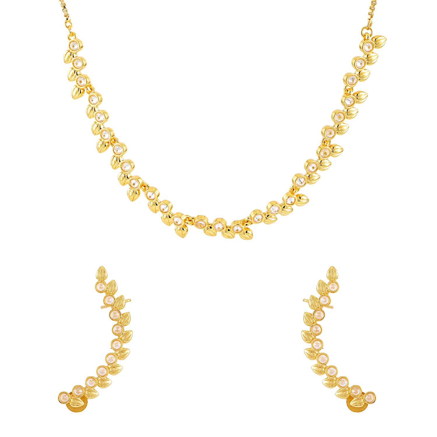 Gota Patti Latika Pushp Necklace Set - Image 3