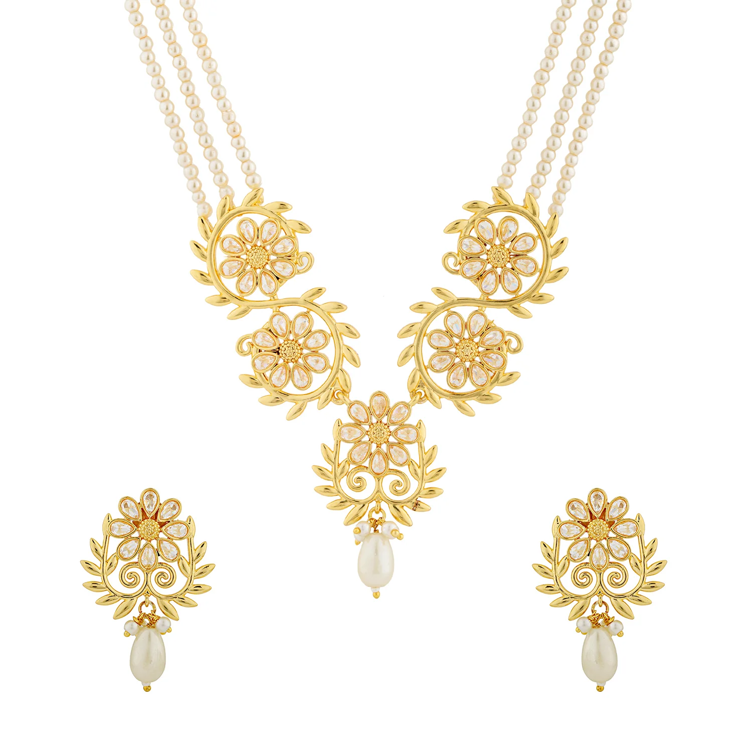 Gota Patti Maharani Gulmala Necklace Set - Image 3