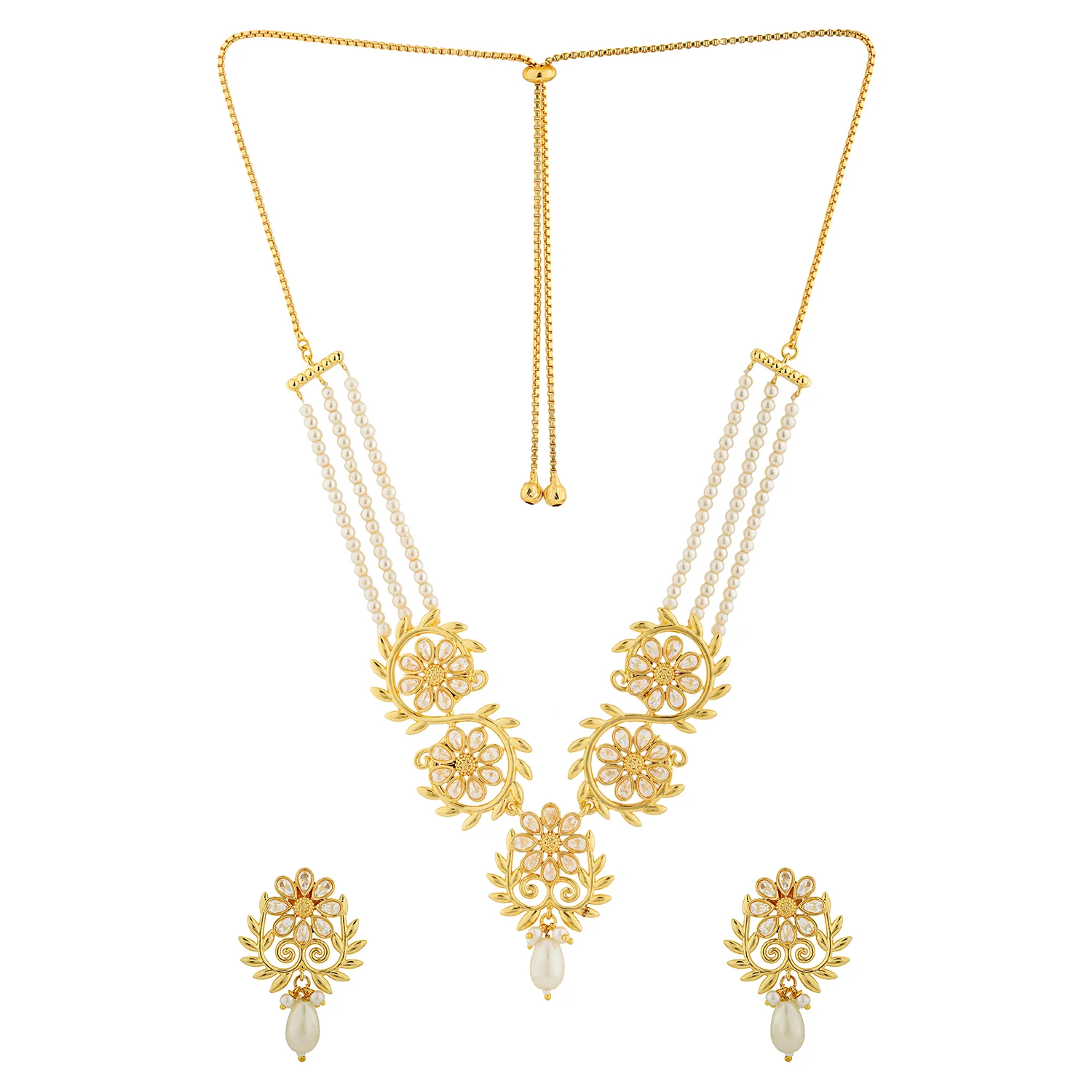 Gota Patti Maharani Gulmala Necklace Set - Image 7