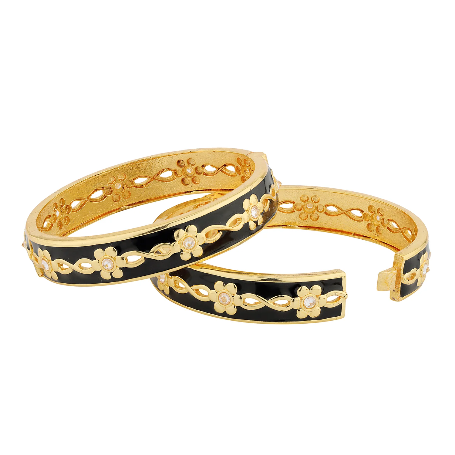 Gota Patti Maharani Kala Gul Bangles - Image 5