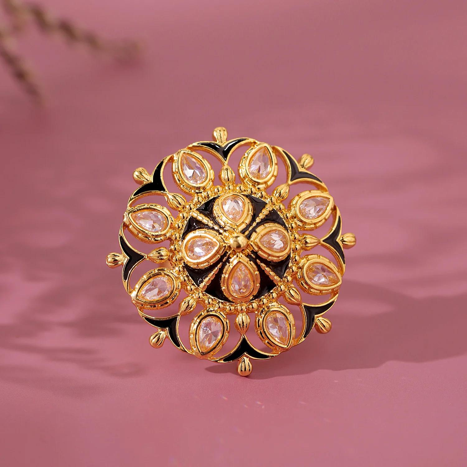 Gota Patti Mandala Pushp Ring - Image 2
