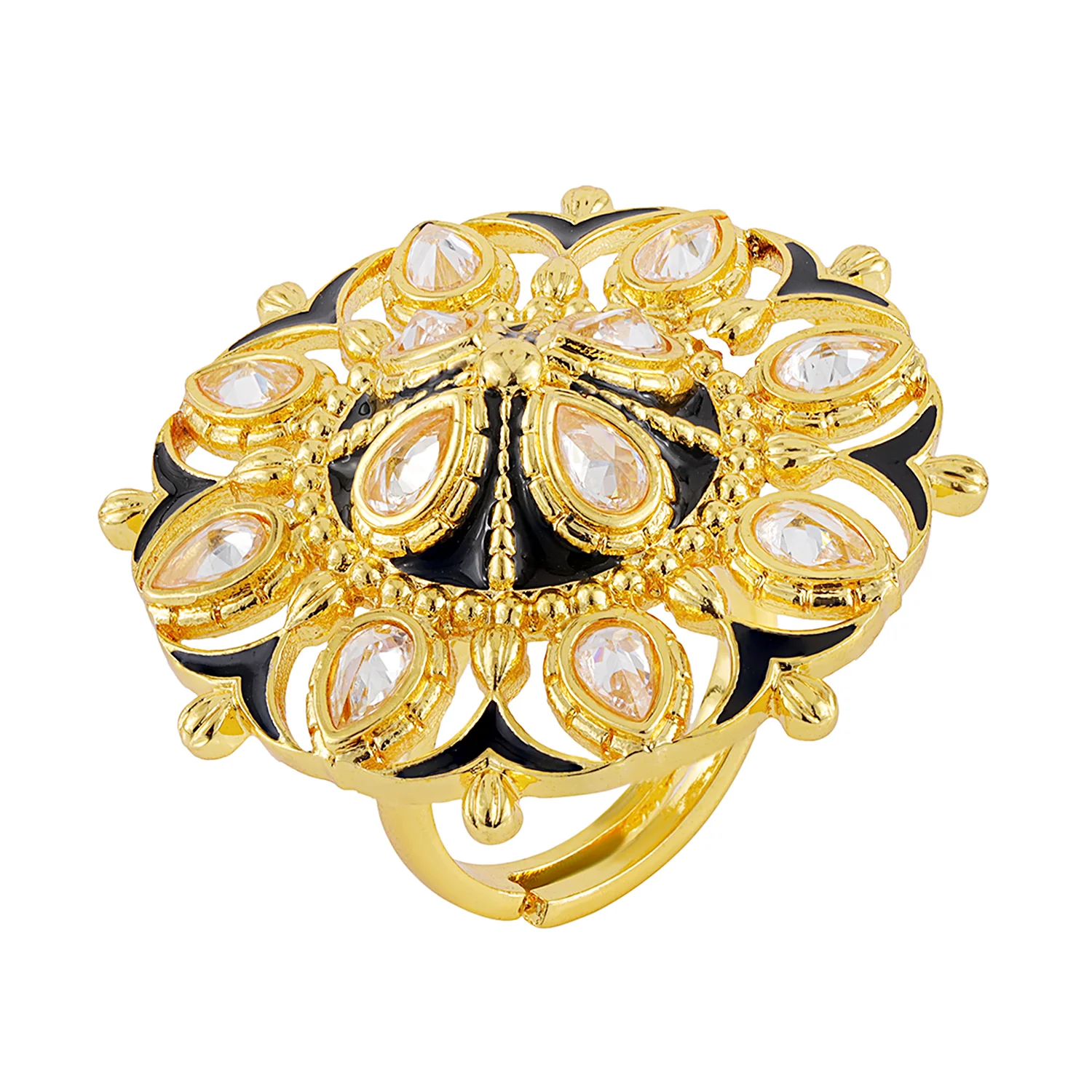 Gota Patti Mandala Pushp Ring - Image 4