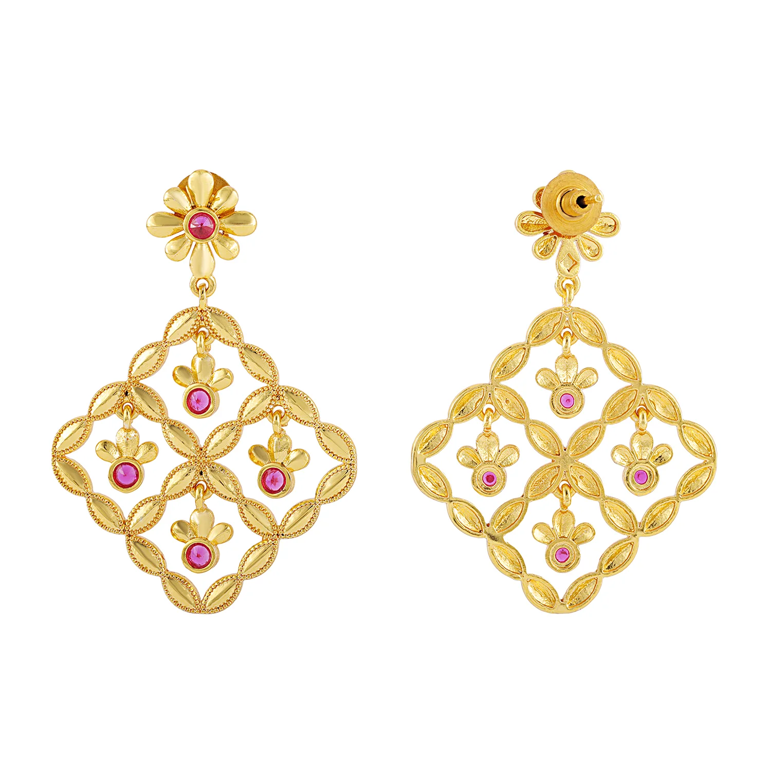 Gota Patti Nakashi Jaali Earrings - Image 5