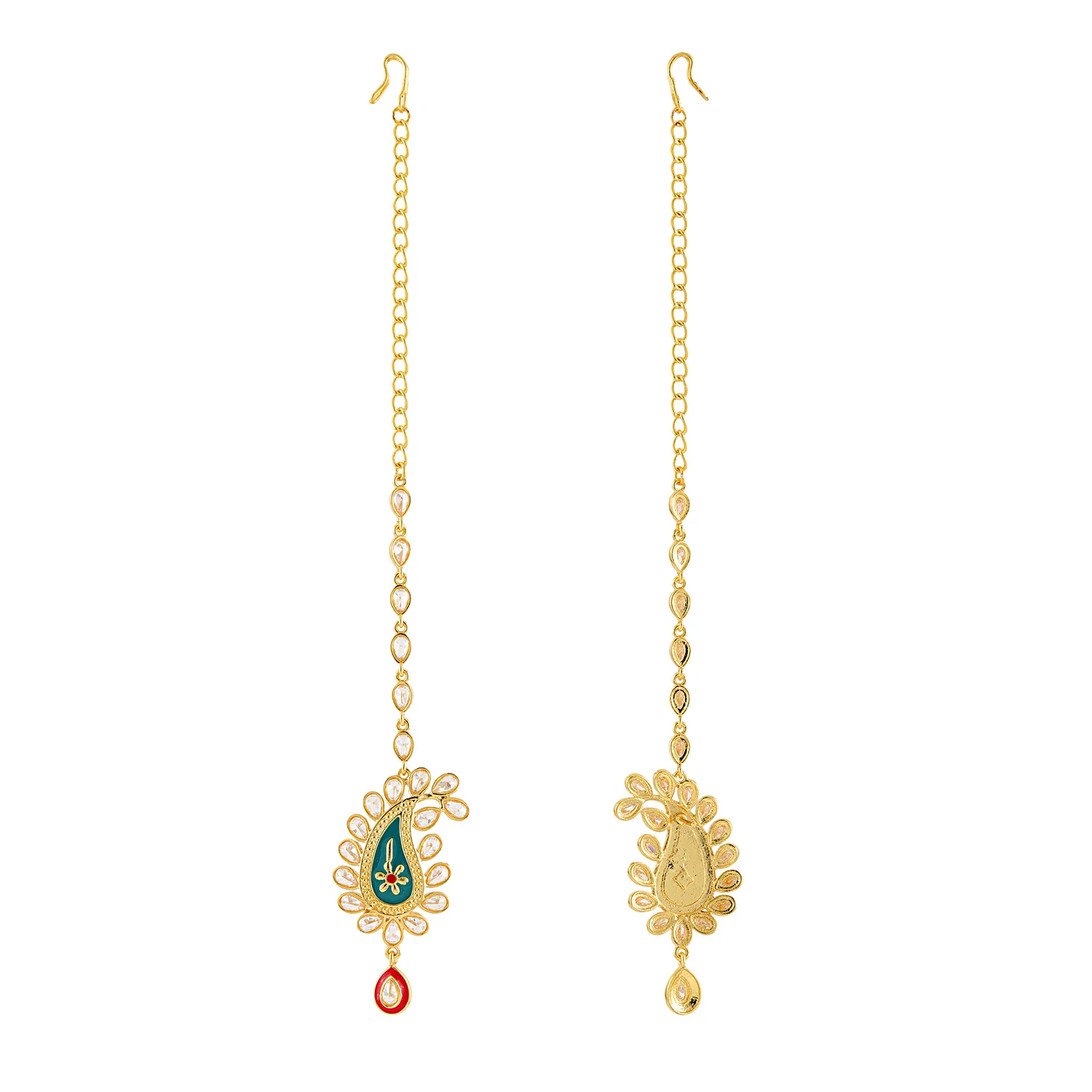 Gota Patti Shahi Rangrez Earrings - Image 5