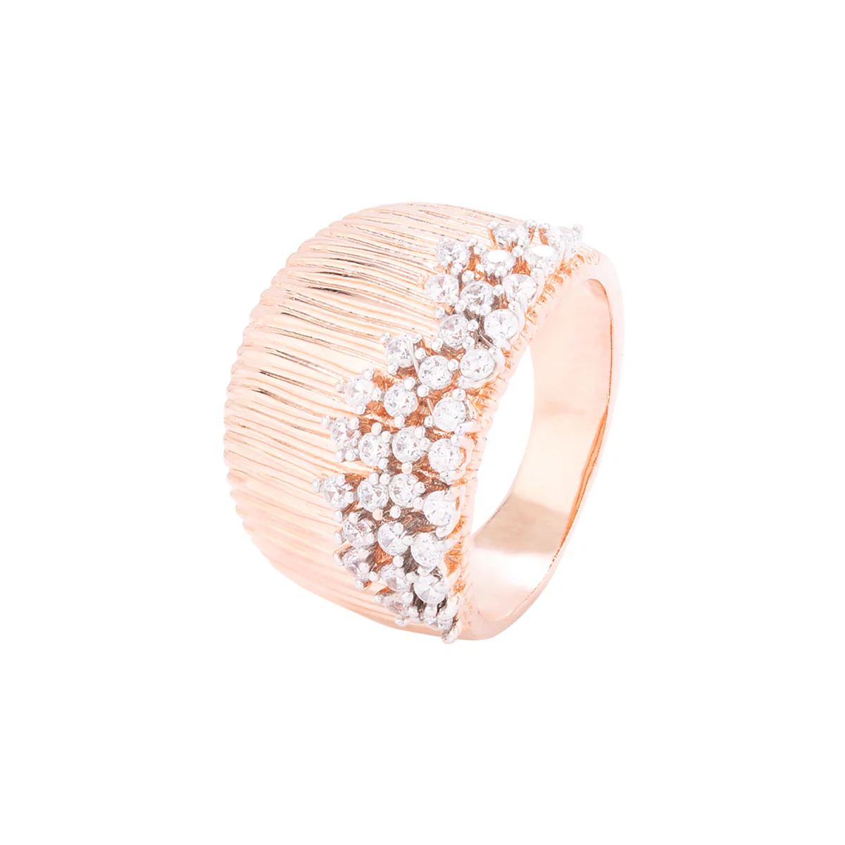 Grapevine Pattern American Diamond Gems Embellished Ring - Image 3