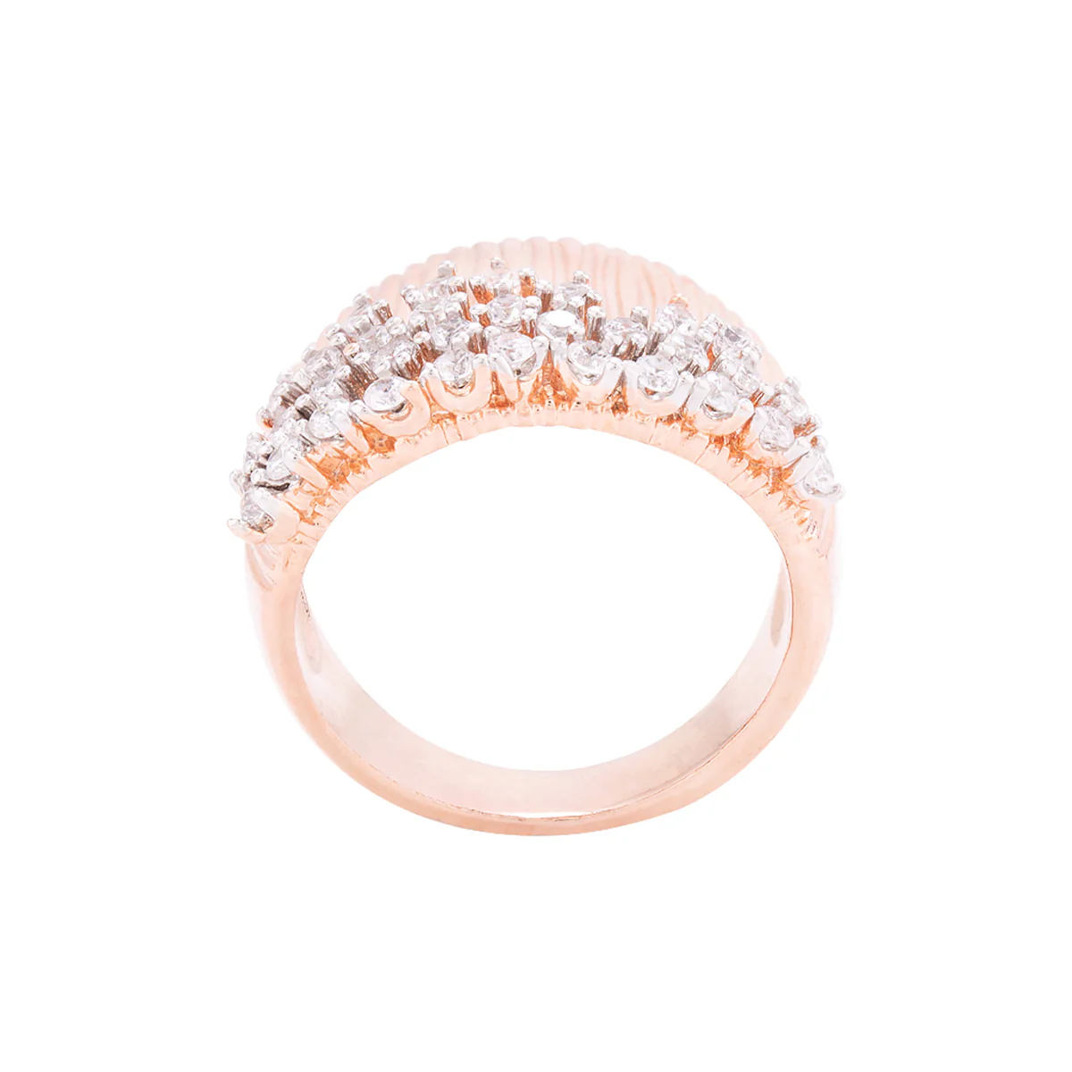 Grapevine Pattern American Diamond Gems Embellished Ring - Image 4