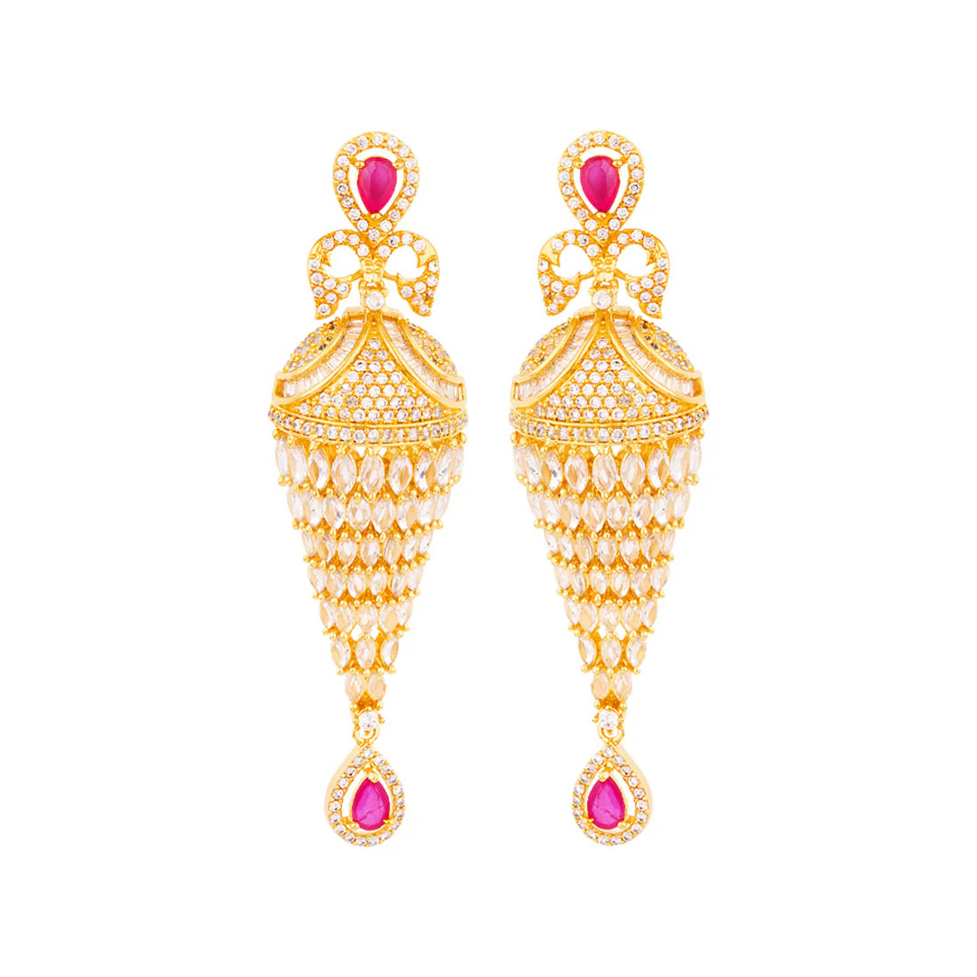 Grapevine Pattern Drop Earrings - Image 3