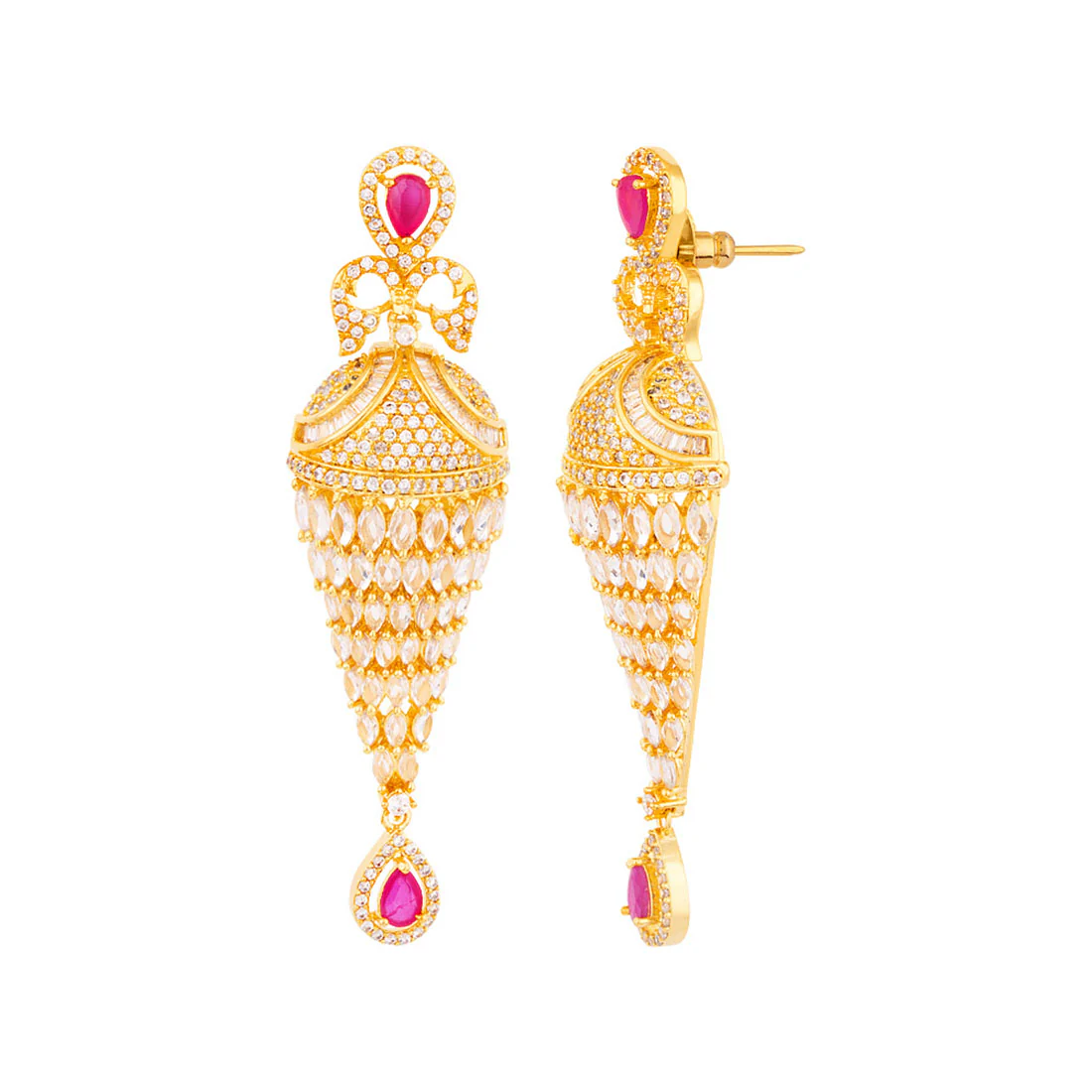 Grapevine Pattern Drop Earrings - Image 4