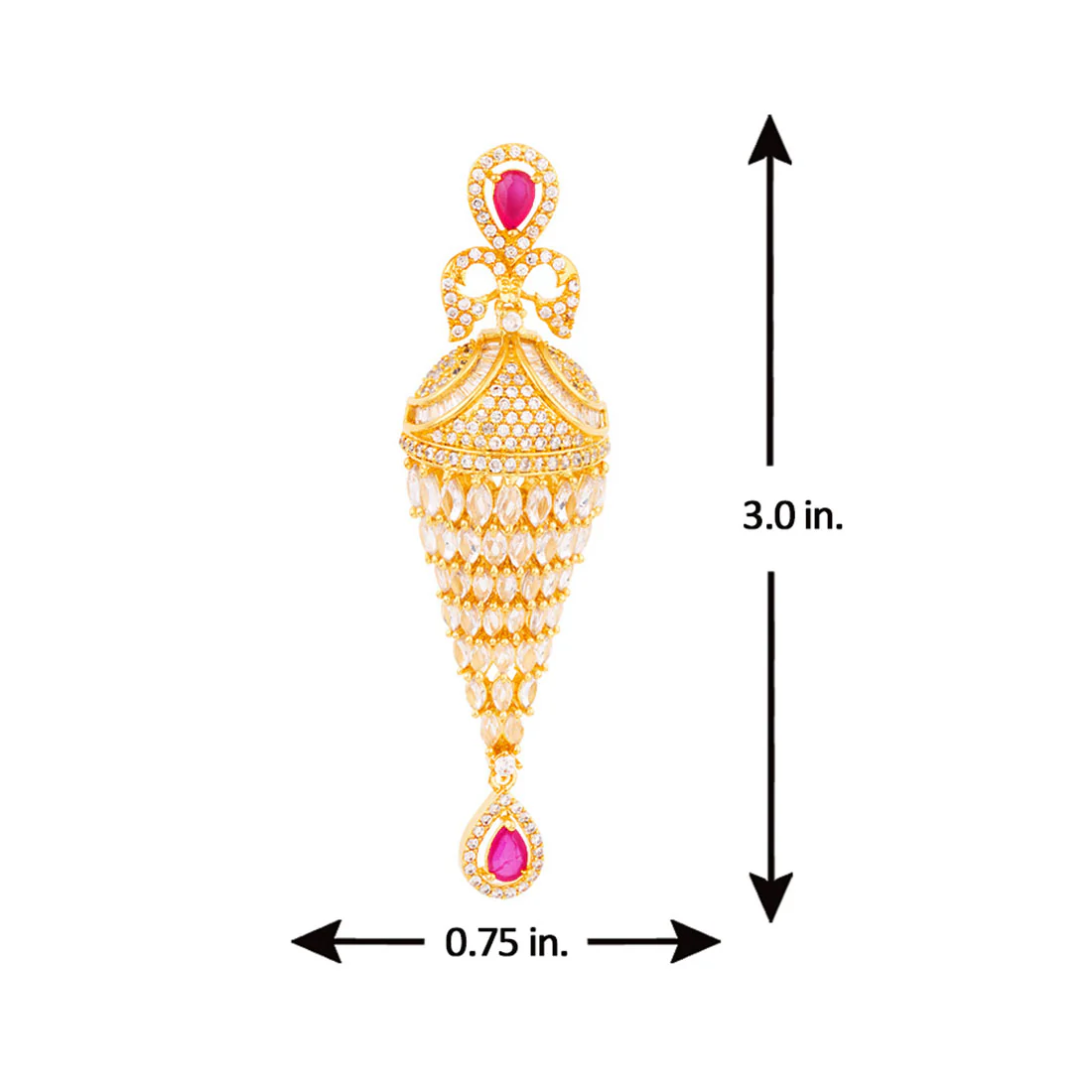 Grapevine Pattern Drop Earrings - Image 5