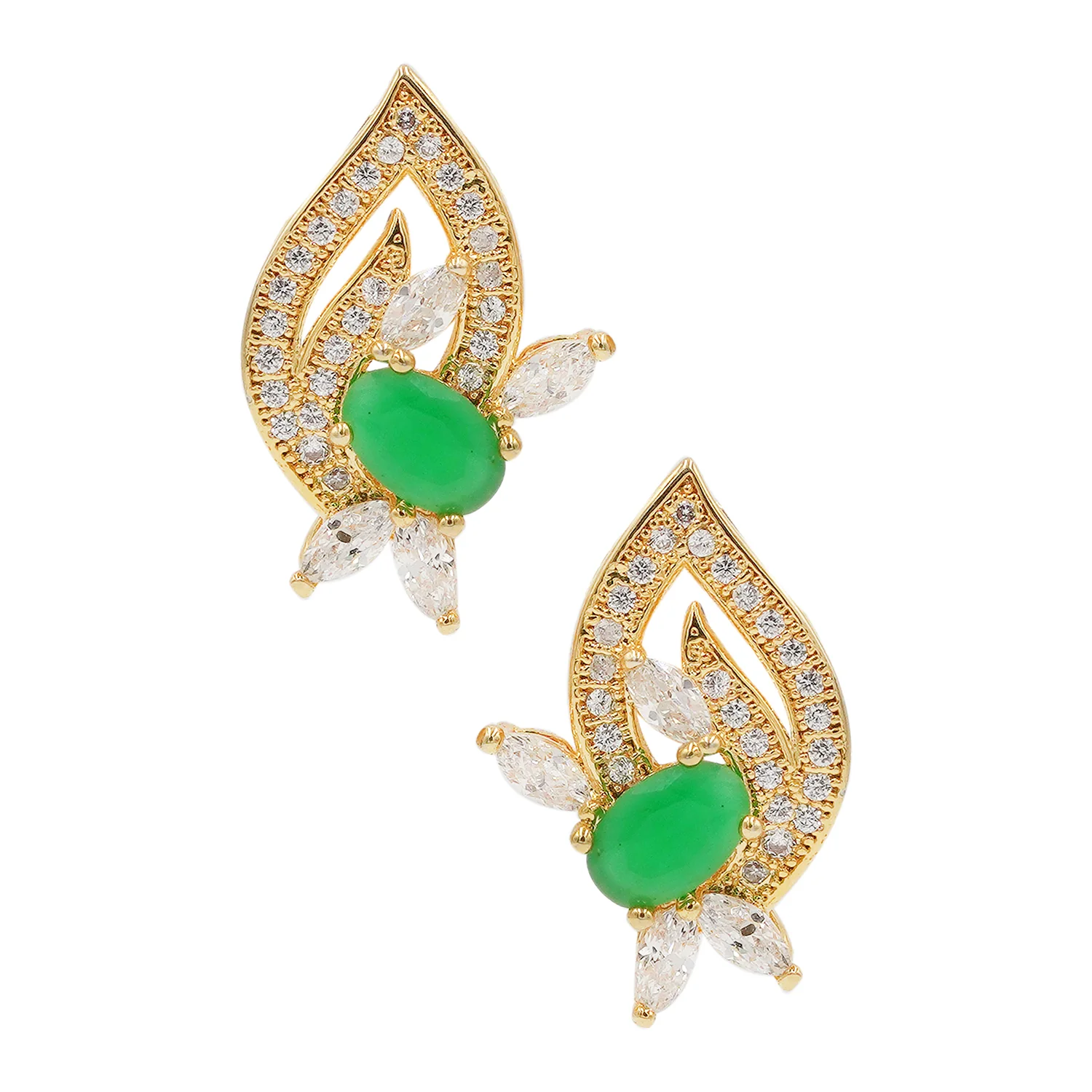Green CZ Classy Pendant Set - Image 4