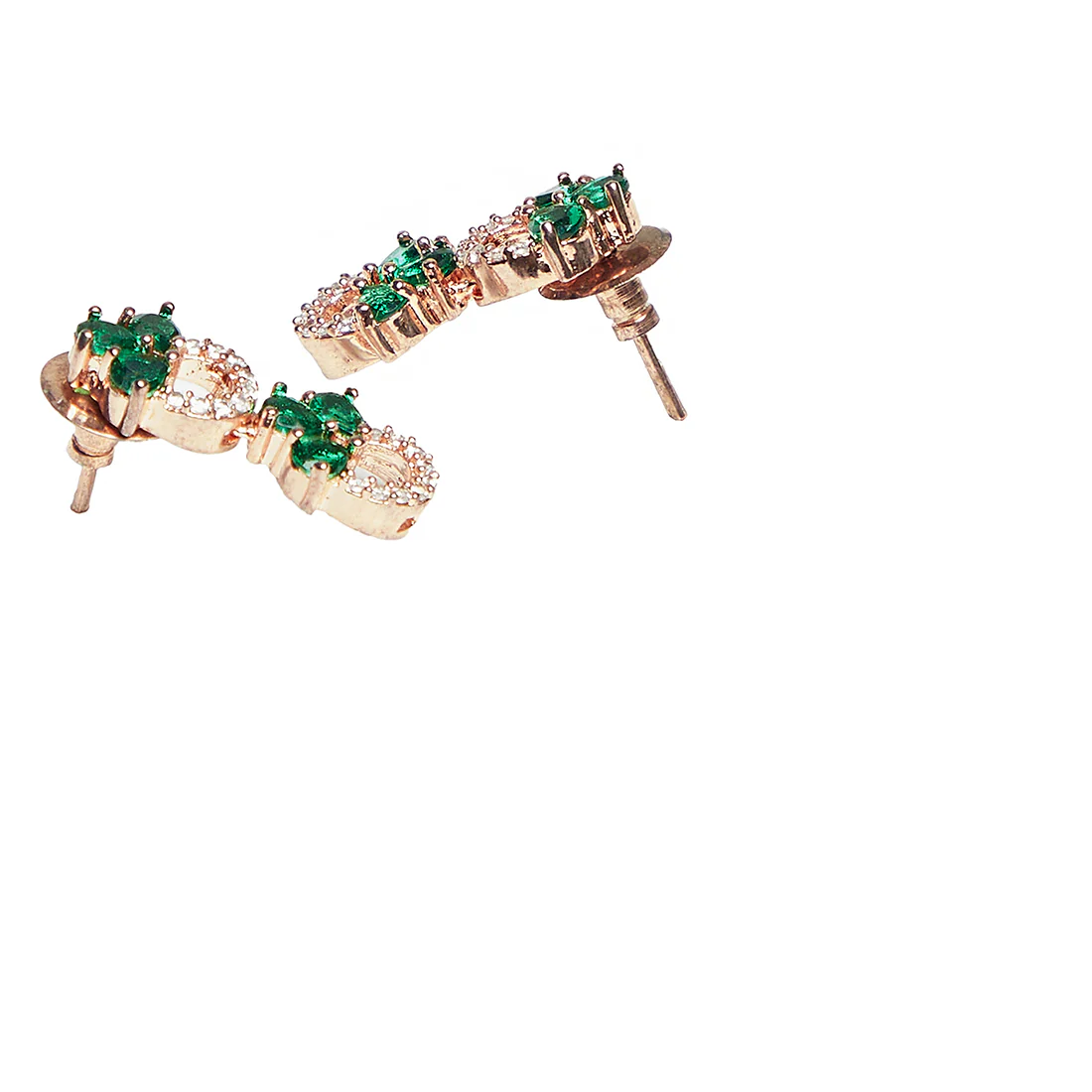Green CZ Gems Adorned Sparkling Elegance Necklace Set - Image 5