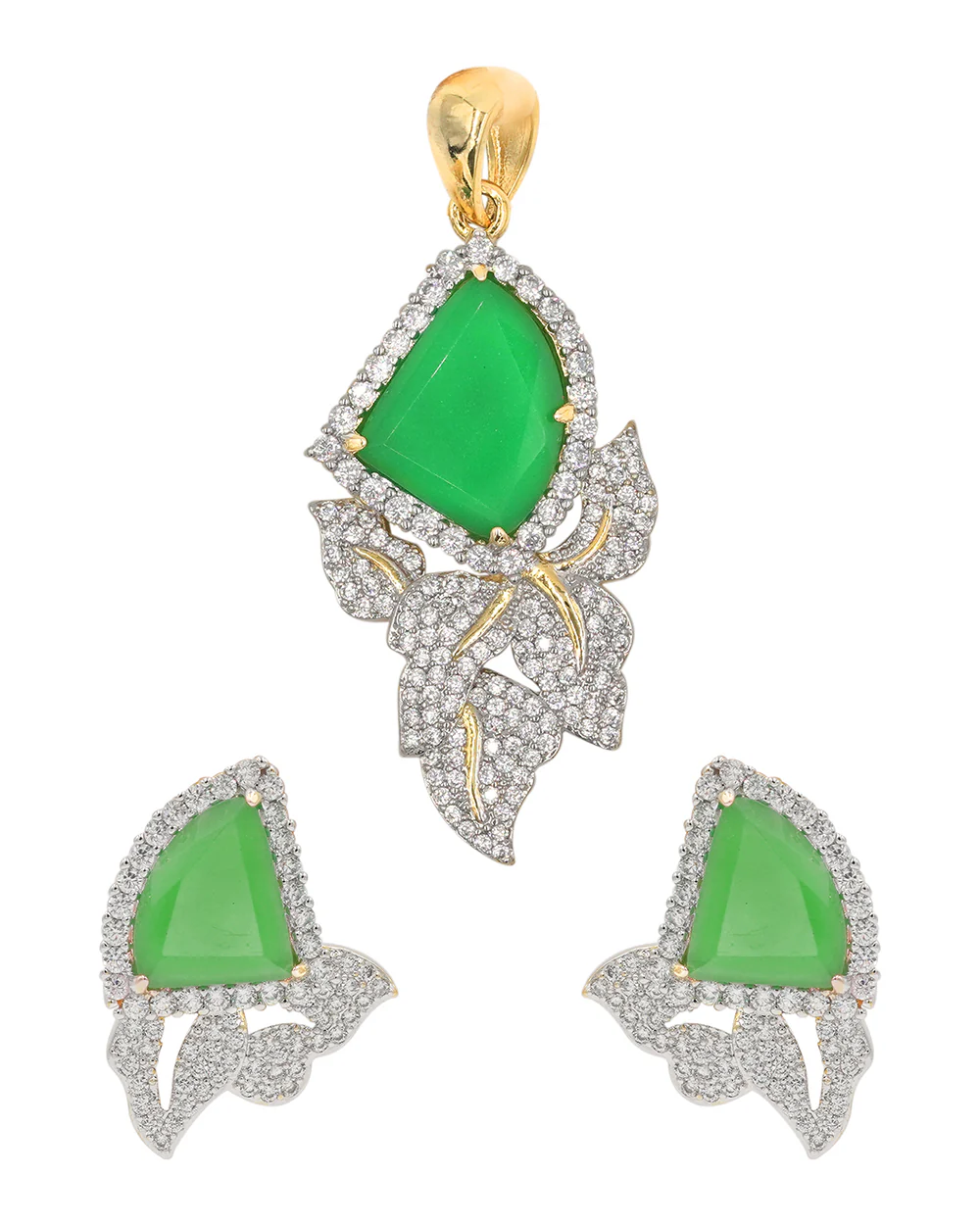 Green Emerald Pendant Set - Image 3