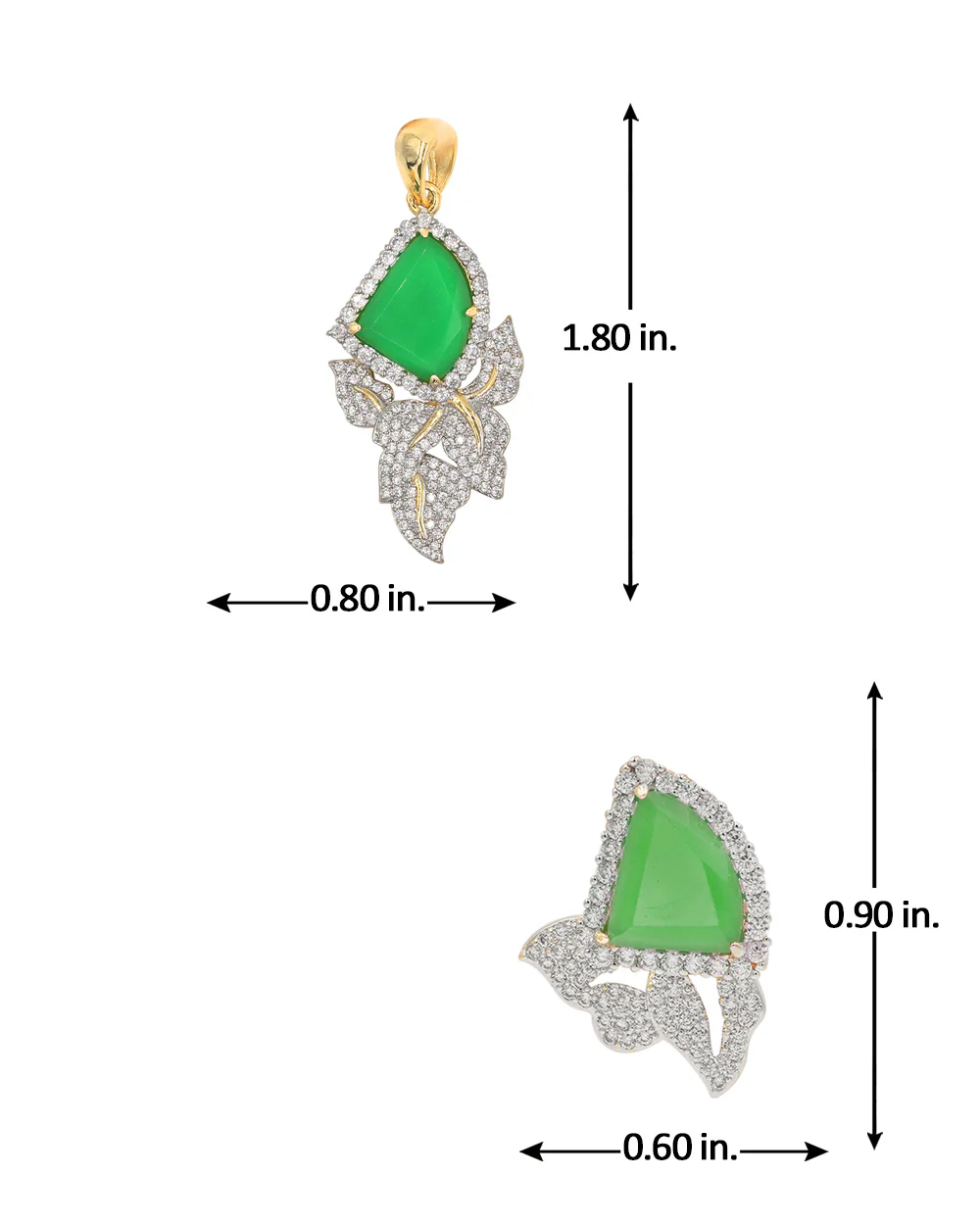 Green Emerald Pendant Set - Image 6