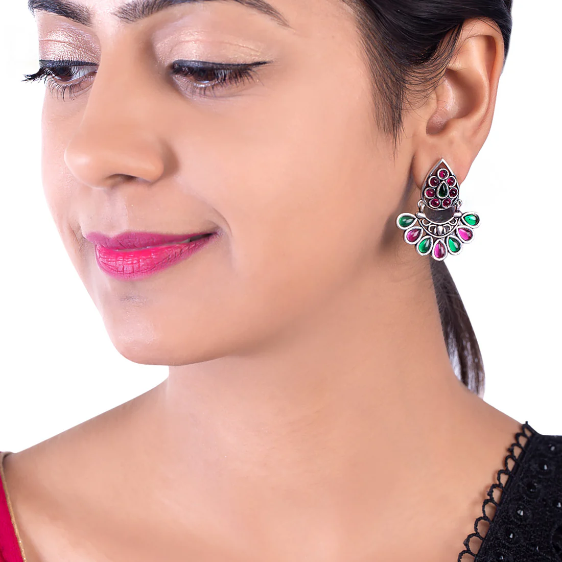 Gulistan Floral Motifs Earrings - Image 2