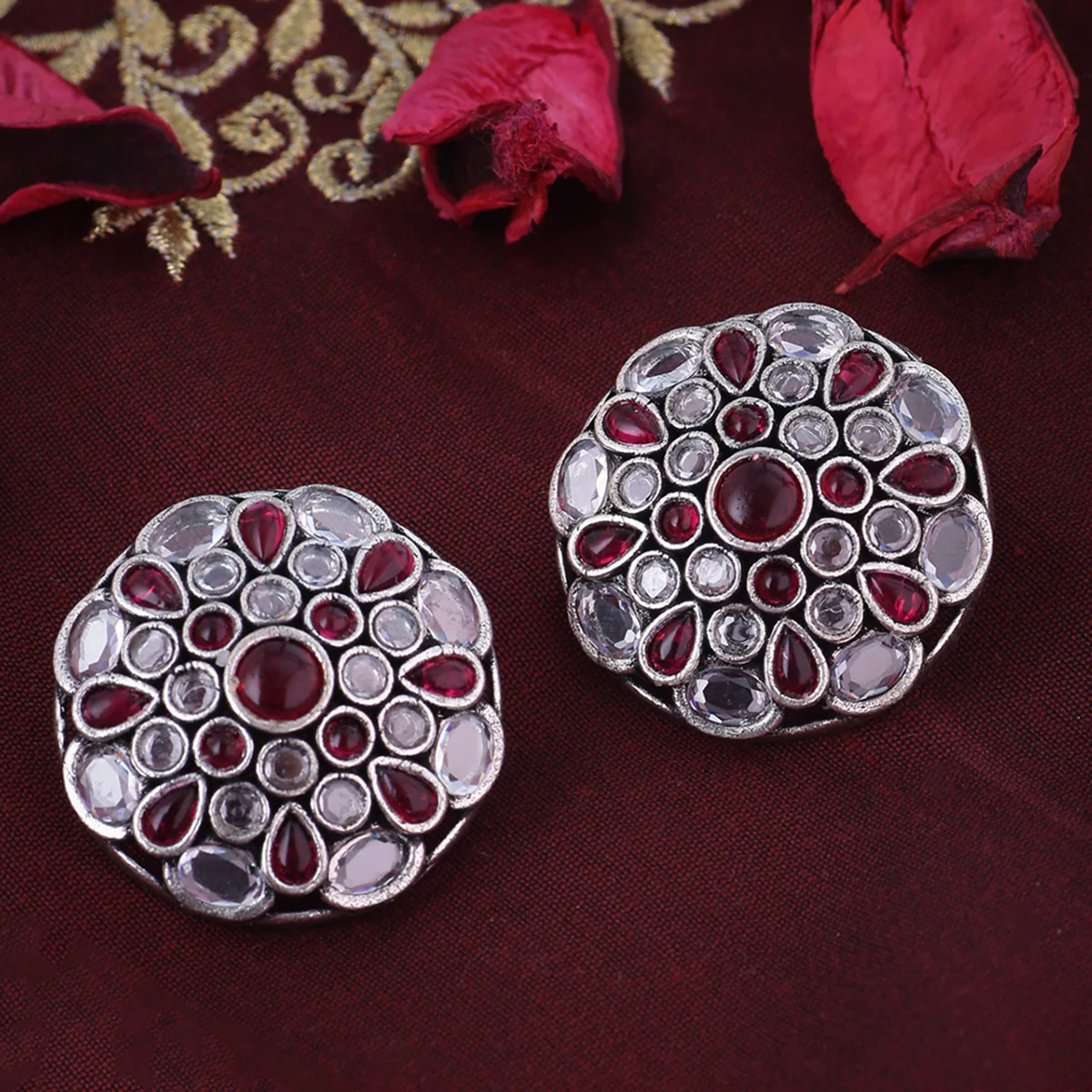 Gulistan Floral Stud Earrings