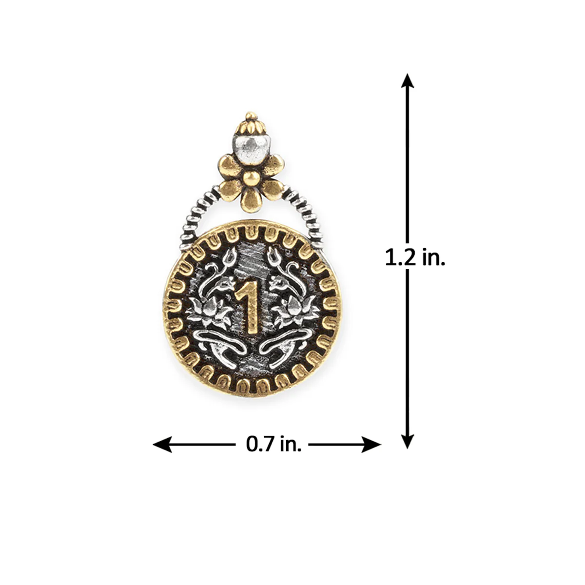 Gullak Antique Coin Stud Earrings - Image 5