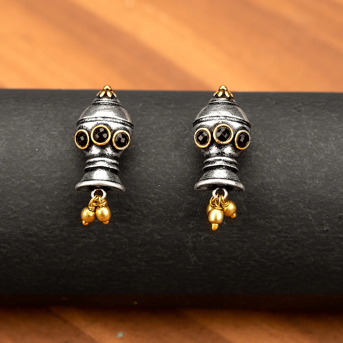 Gullak Antique Ghungroo Drop Earrings
