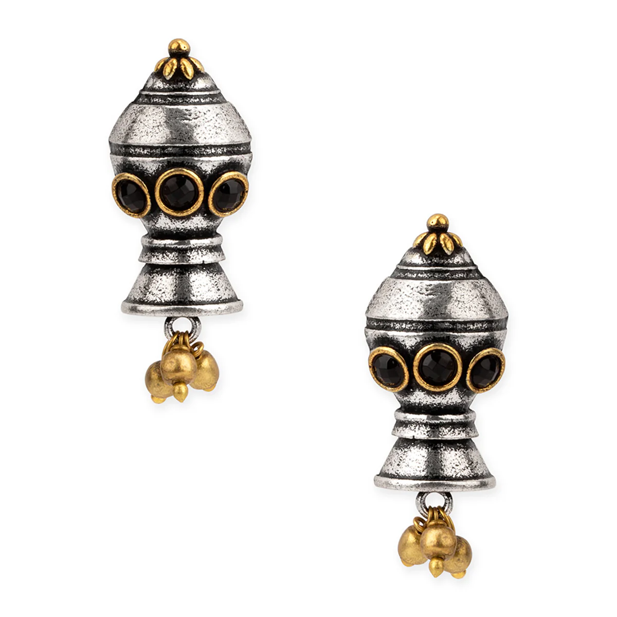Gullak Antique Ghungroo Drop Earrings - Image 3