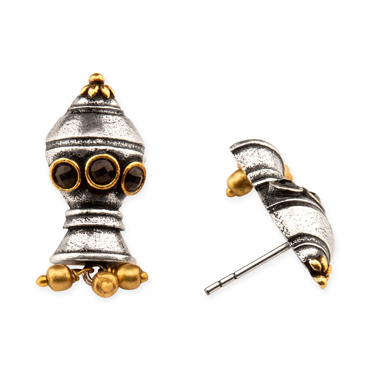 Gullak Antique Ghungroo Drop Earrings - Image 4
