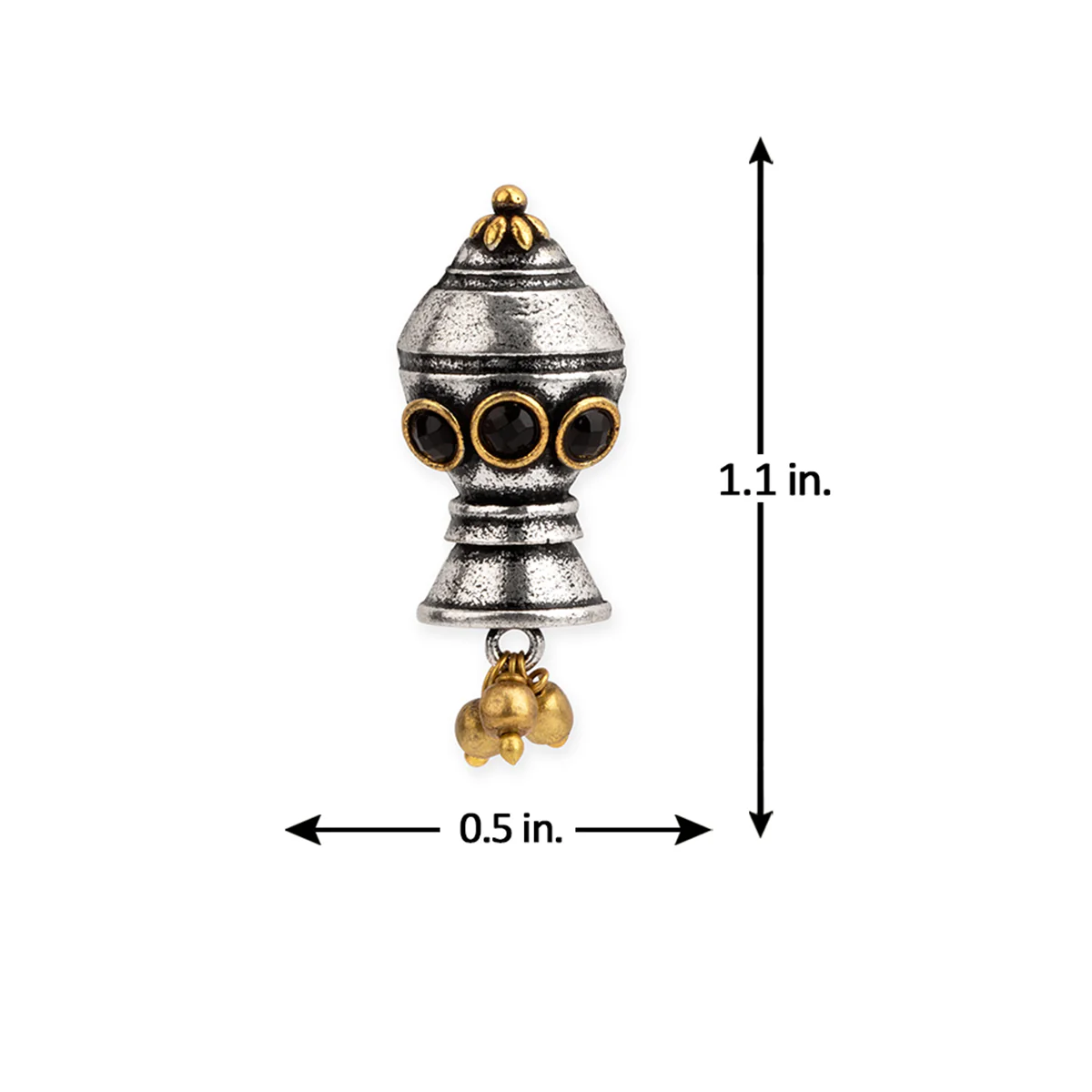 Gullak Antique Ghungroo Drop Earrings - Image 5