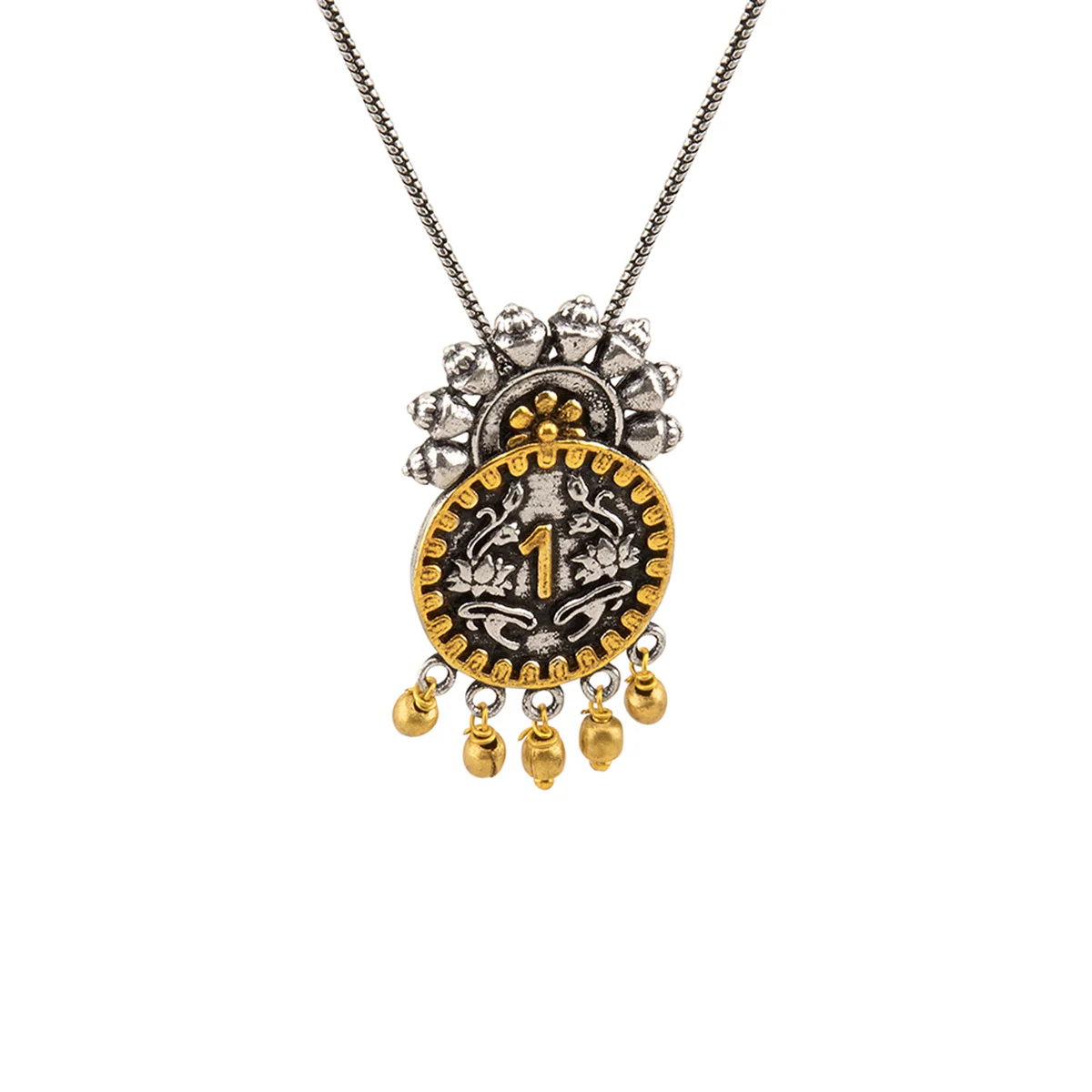 Gullak Coin Drop Statement Necklace - Image 3