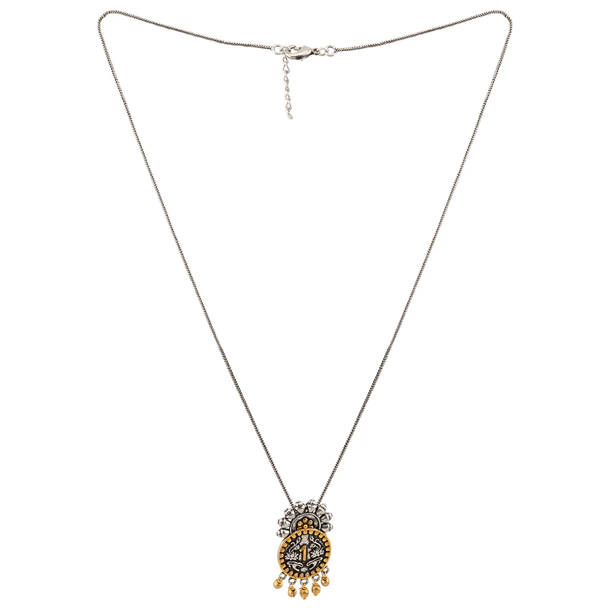 Gullak Coin Drop Statement Necklace - Image 4