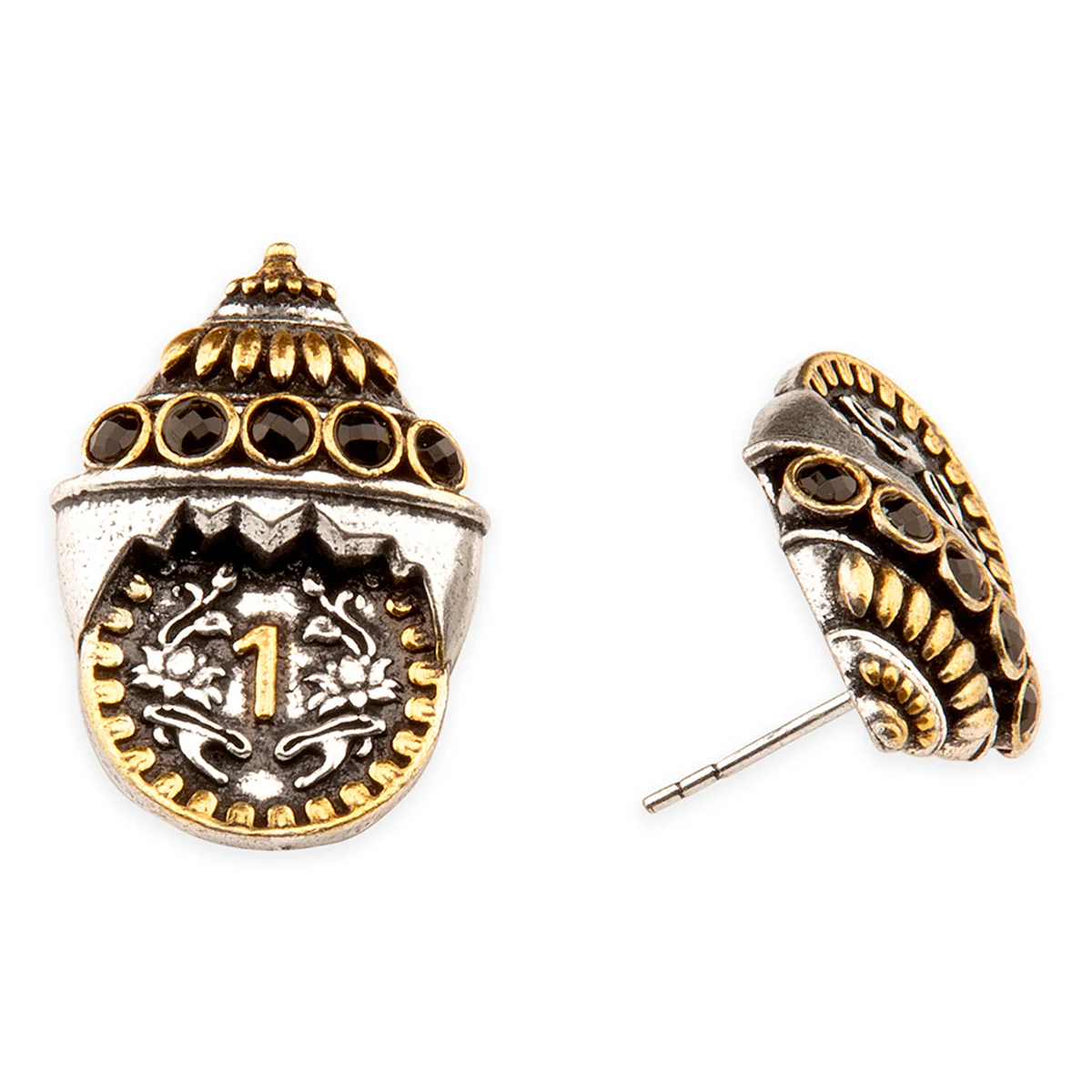 Gullak Unique Style Dual Tone Earrings - Image 4