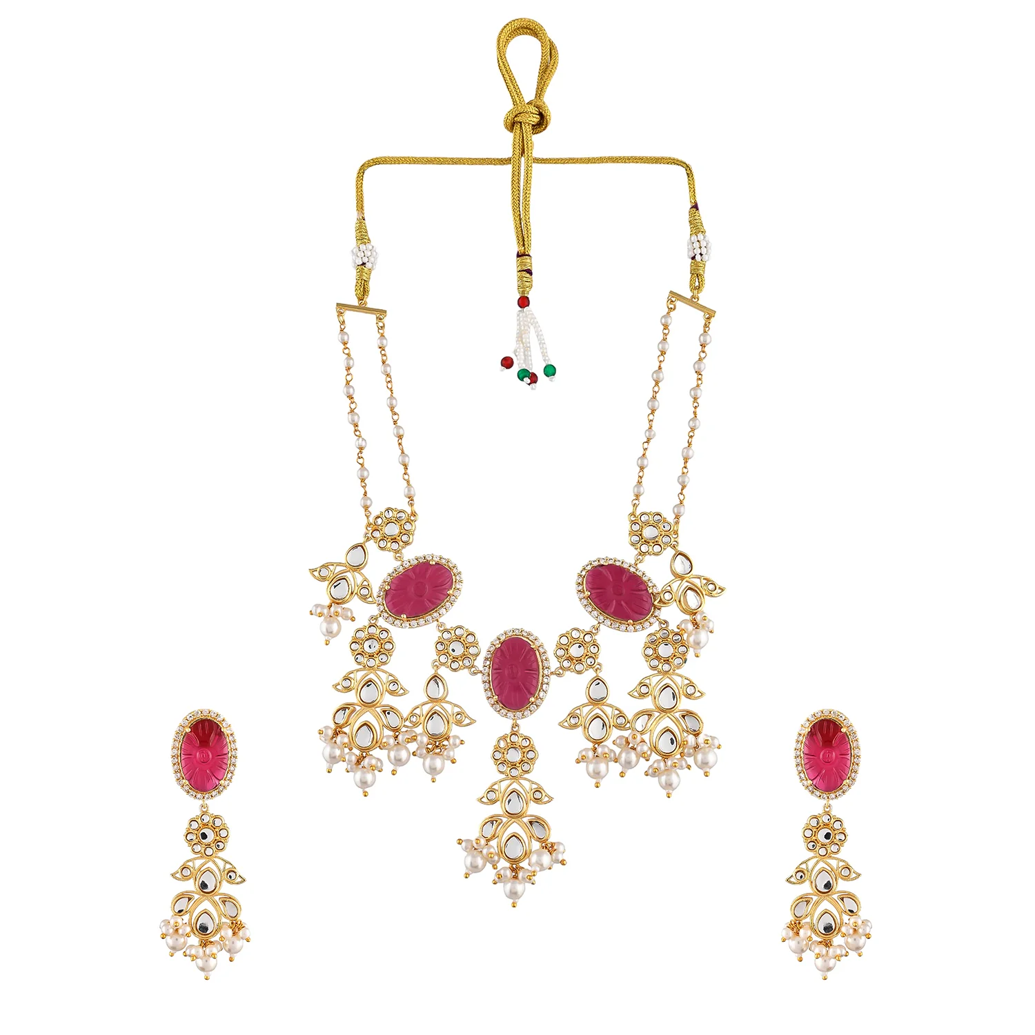Heer Gulnoor Statement Choker Necklace Set - Image 4