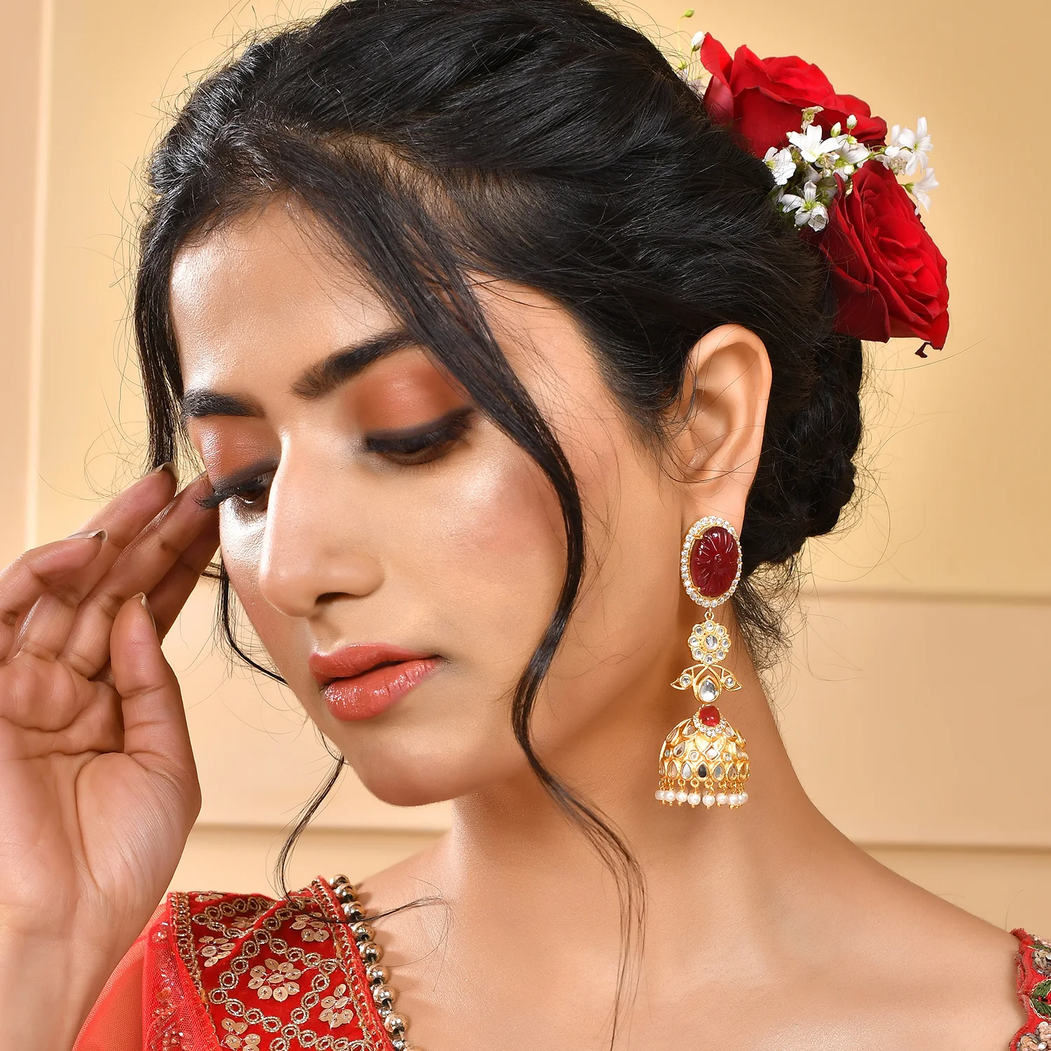 Heer Gulnoor Statement Jhumka - Image 2