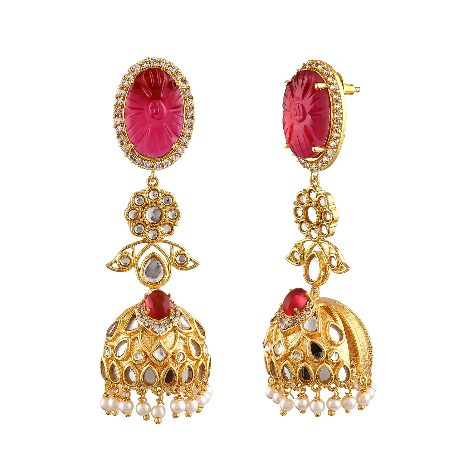 Heer Gulnoor Statement Jhumka - Image 3