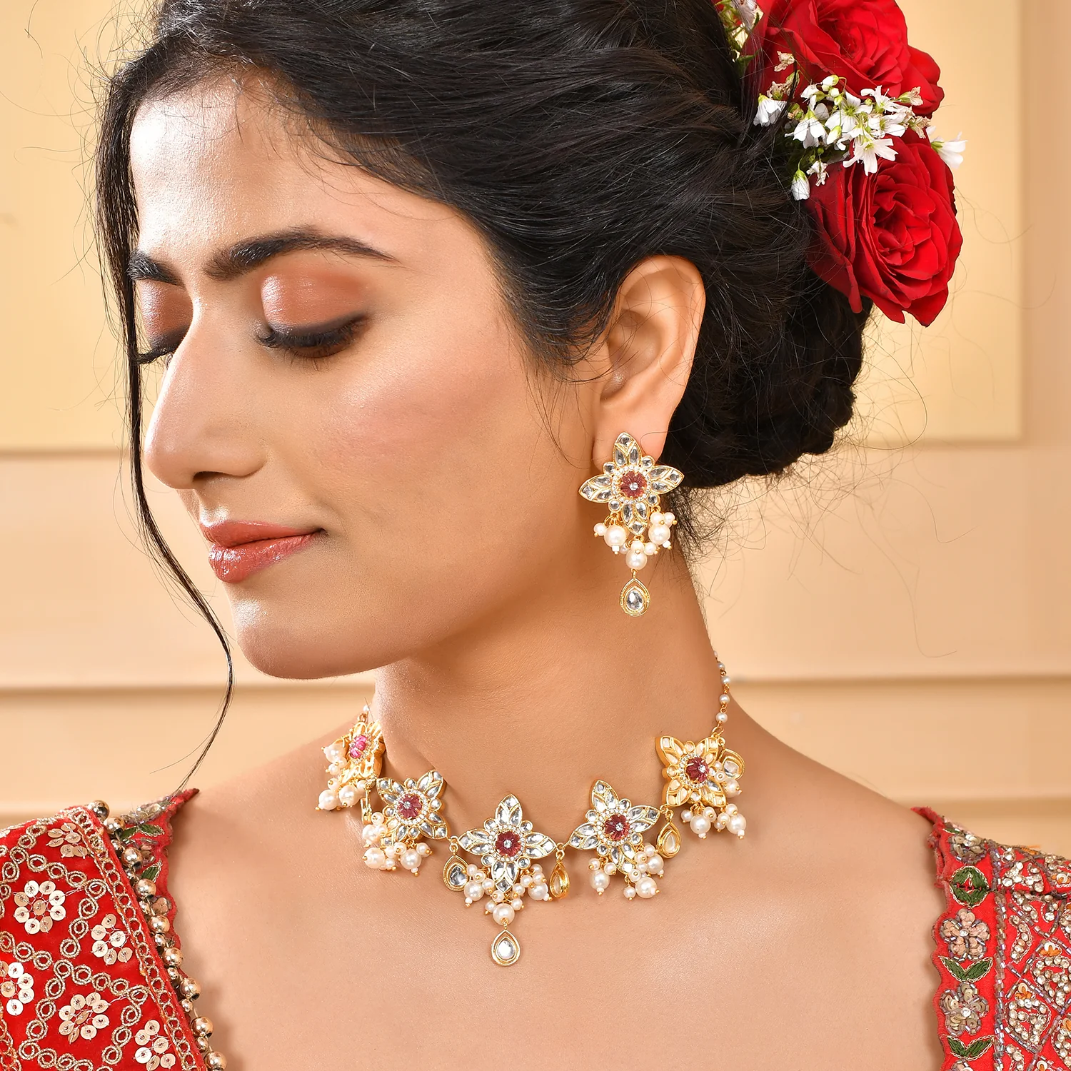 Heer Gulsheen Choker Necklace Set - Image 2