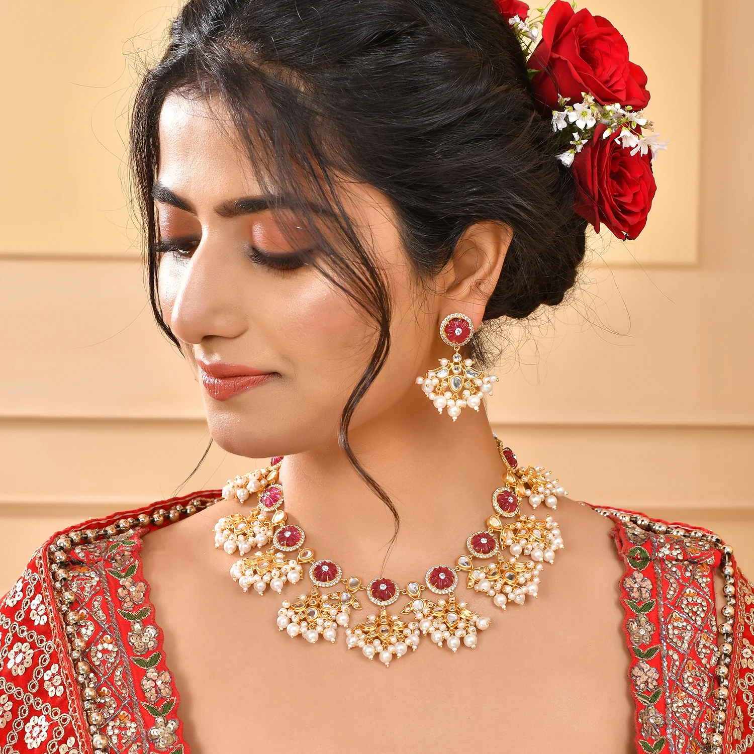 Heer Gulsheen Statement Necklace Set - Image 2