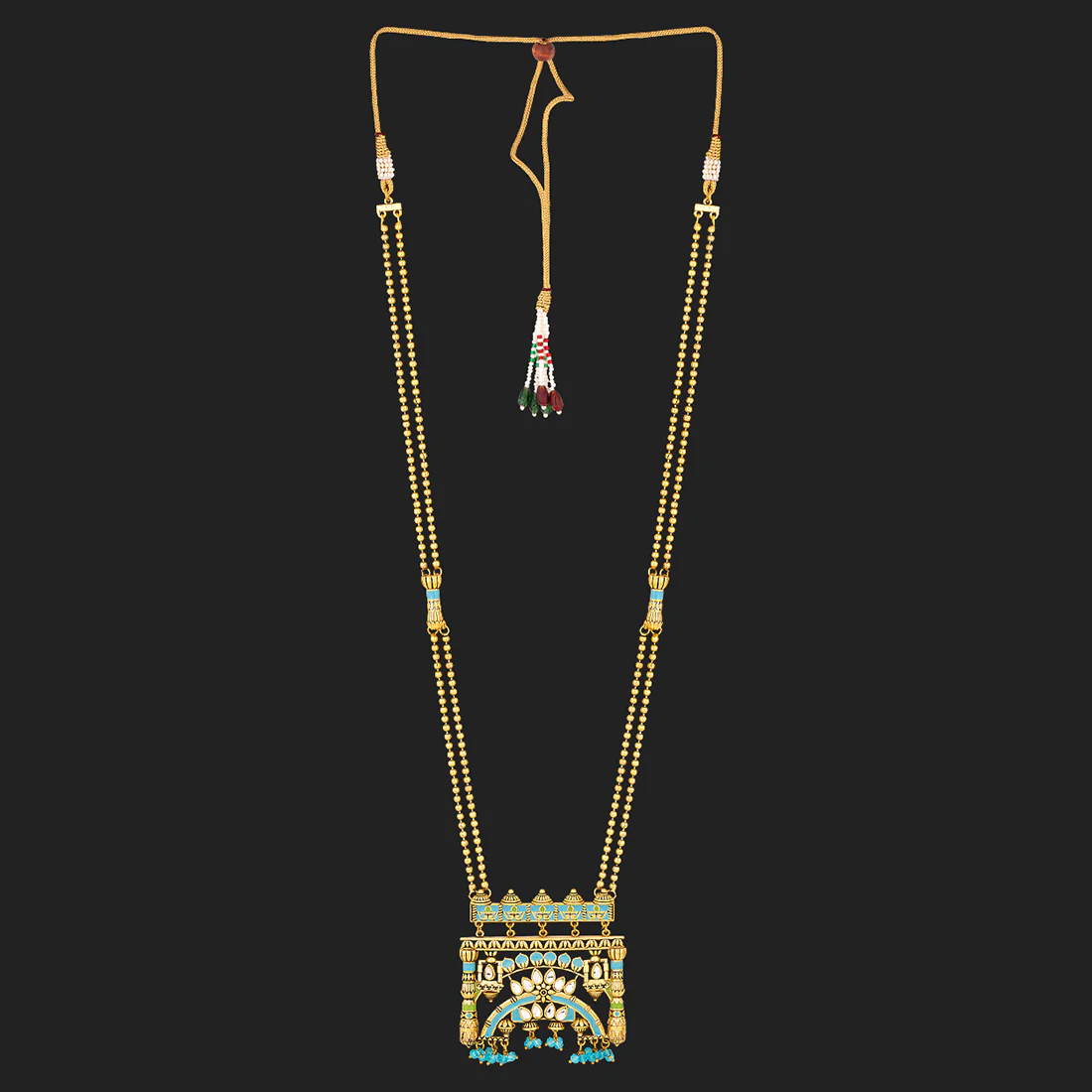 Gwalior Decorative Arch Enameled Necklace - Image 4