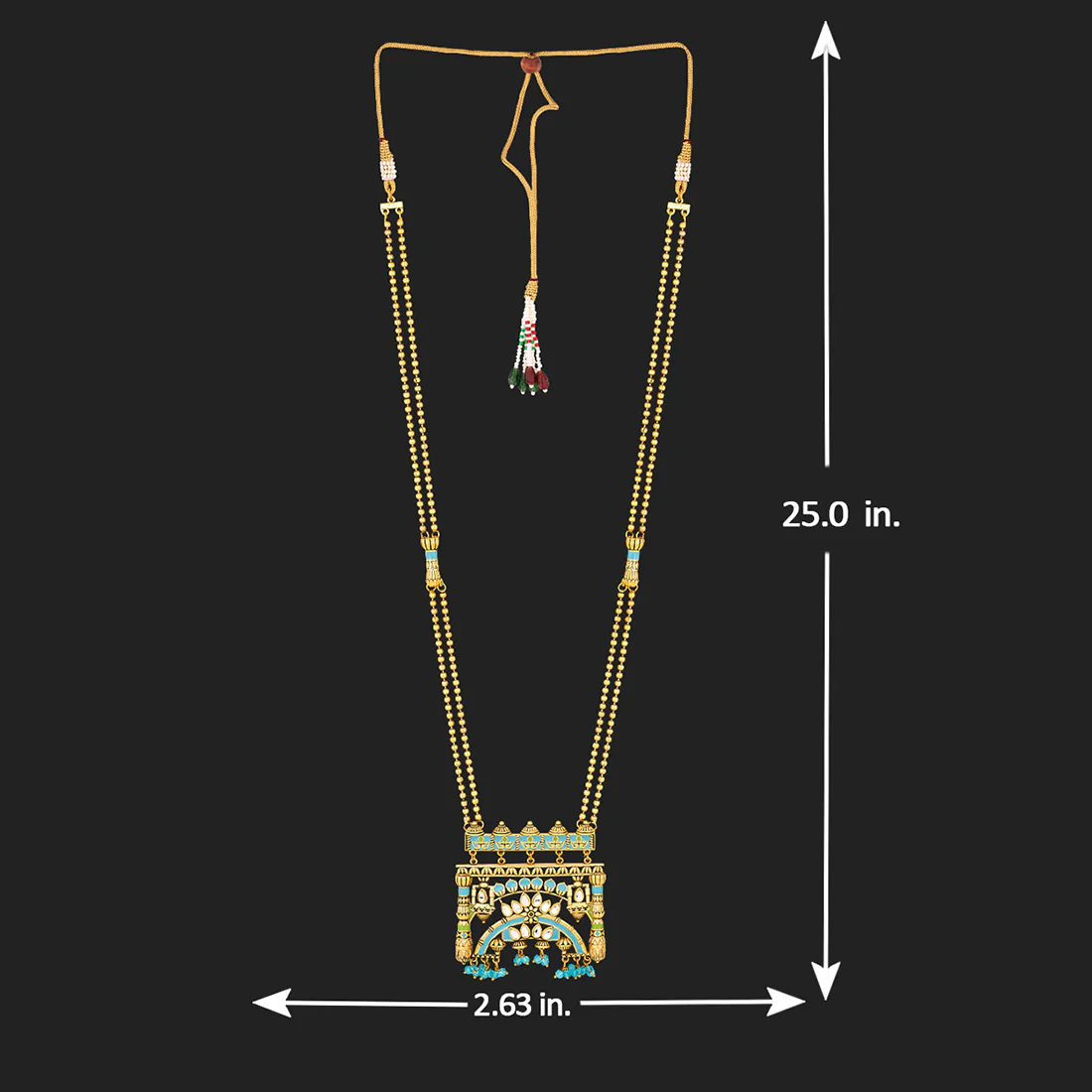 Gwalior Decorative Arch Enameled Necklace - Image 5