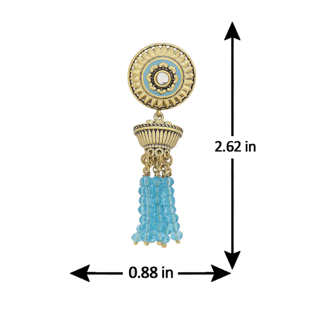 Gwalior Dome and Tassels Drop Earrings - Image 5