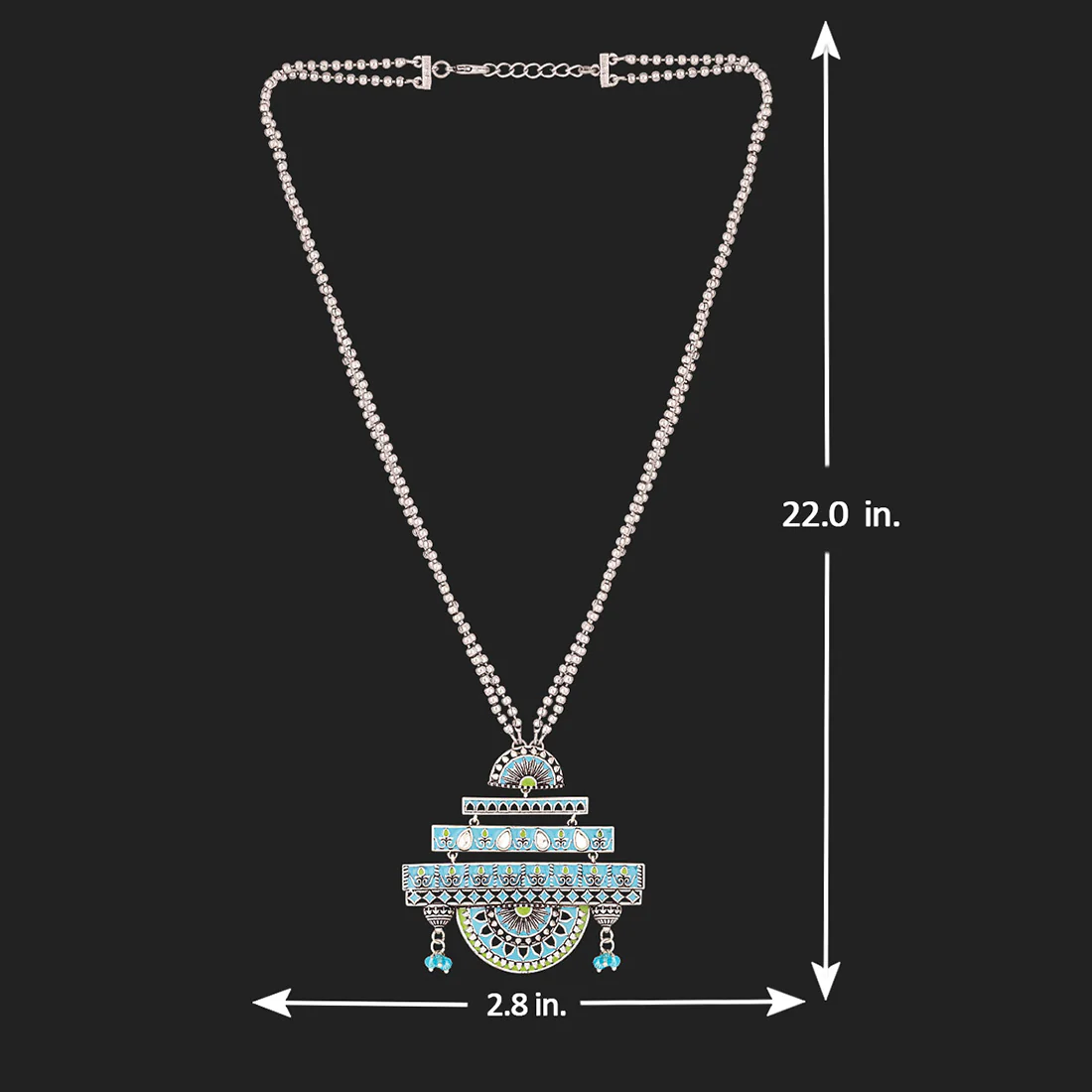 Gwalior Enameled Decorative Dome Necklace - Image 6