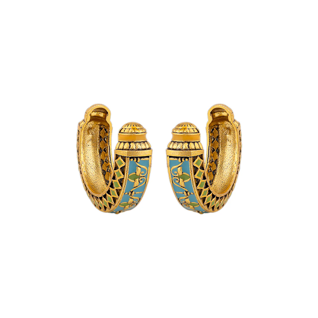 Gwalior Enameled Stud Style Earrings - Image 3