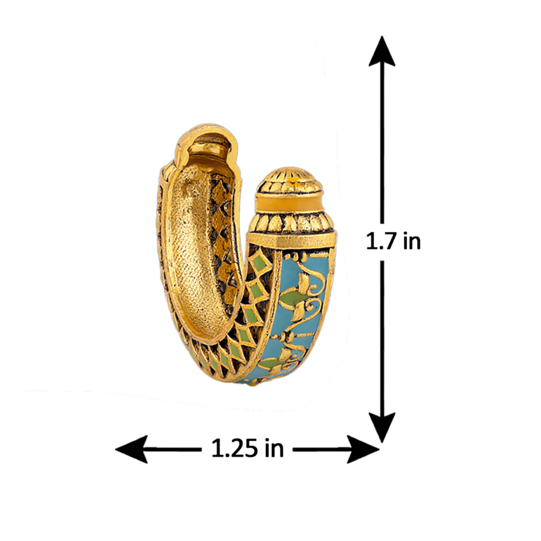 Gwalior Enameled Stud Style Earrings - Image 5