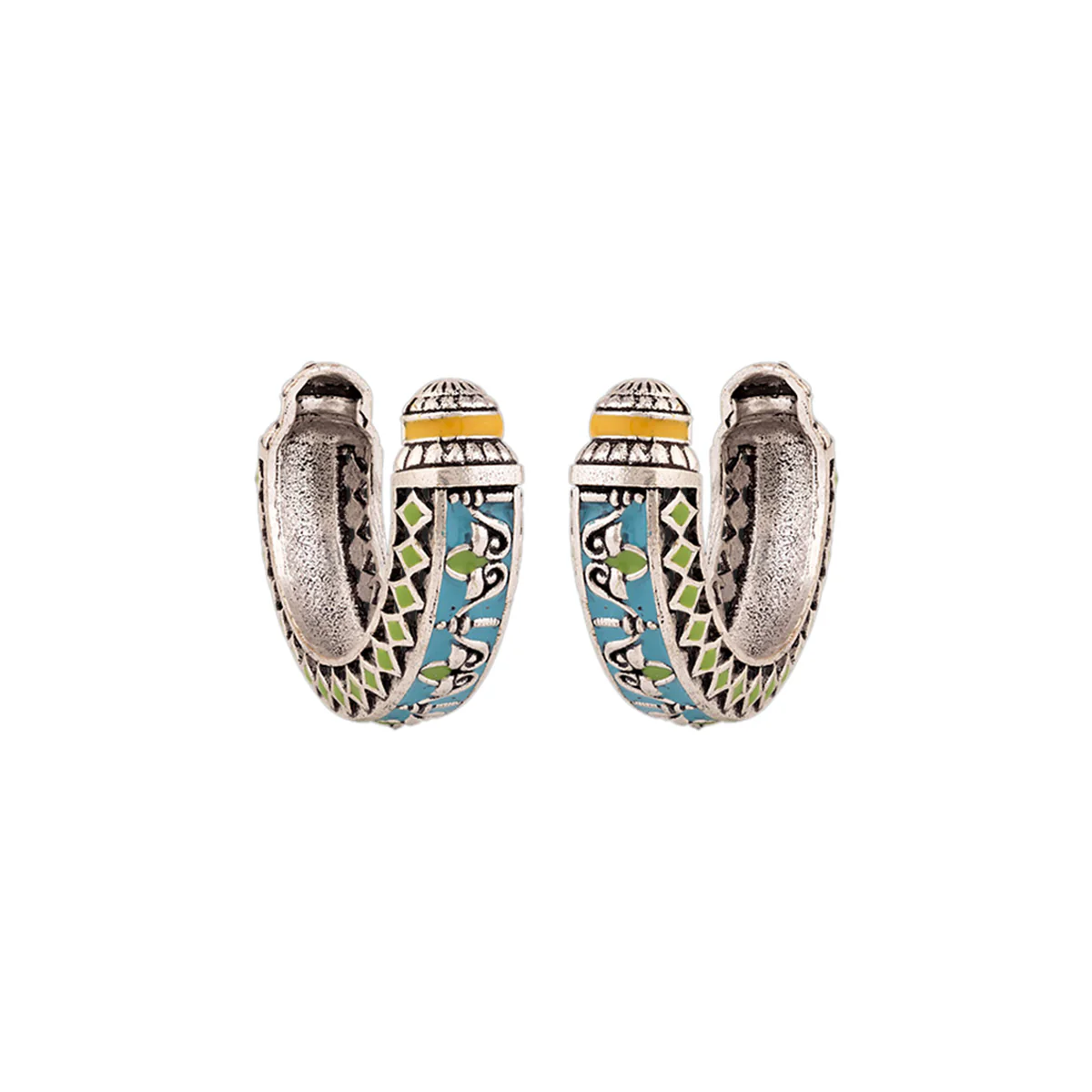Gwalior Enameled Stud Style Earrings - Image 3