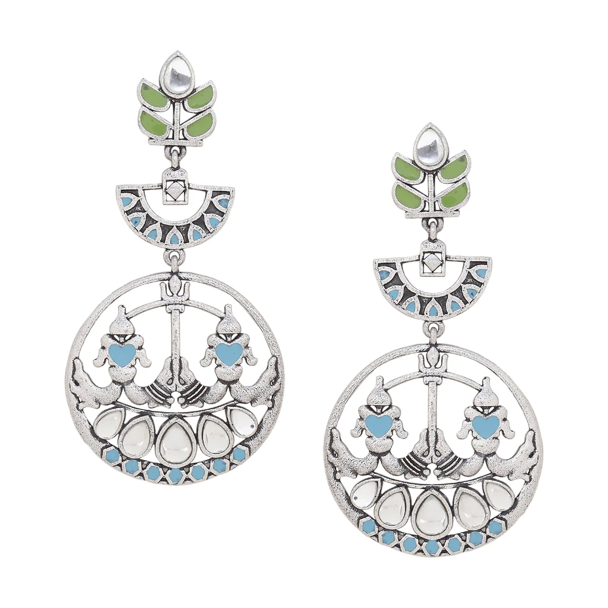 Gwalior Filigree Design Drop Earrings - Image 3