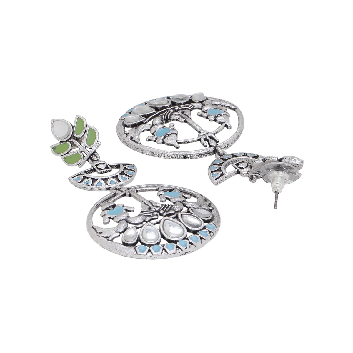 Gwalior Filigree Design Drop Earrings - Image 4