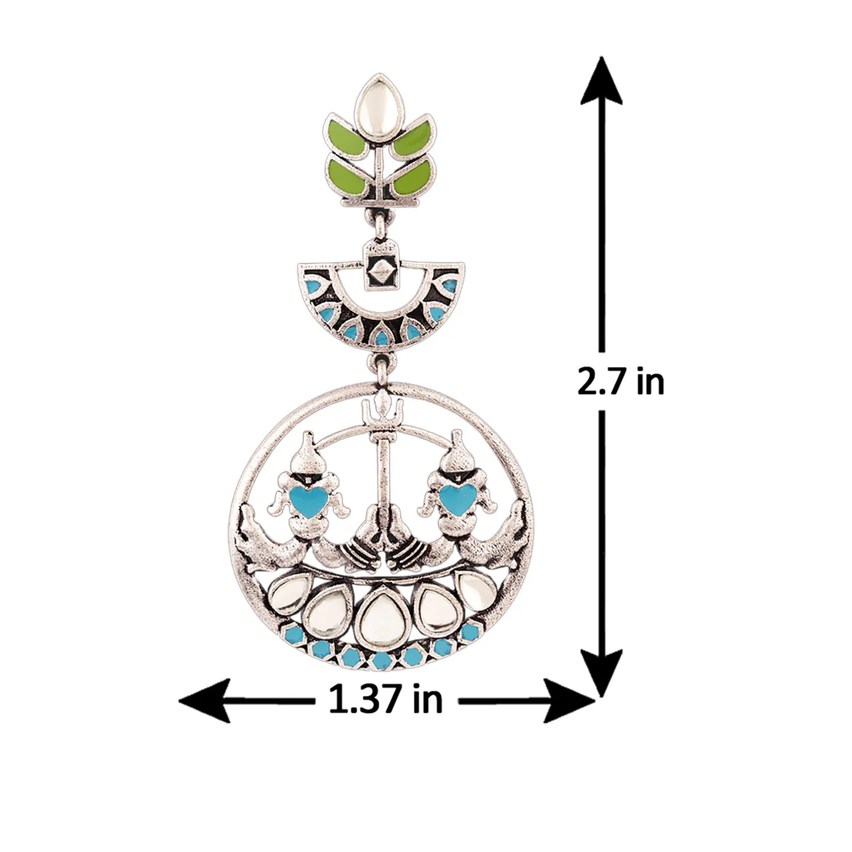 Gwalior Filigree Design Drop Earrings - Image 5