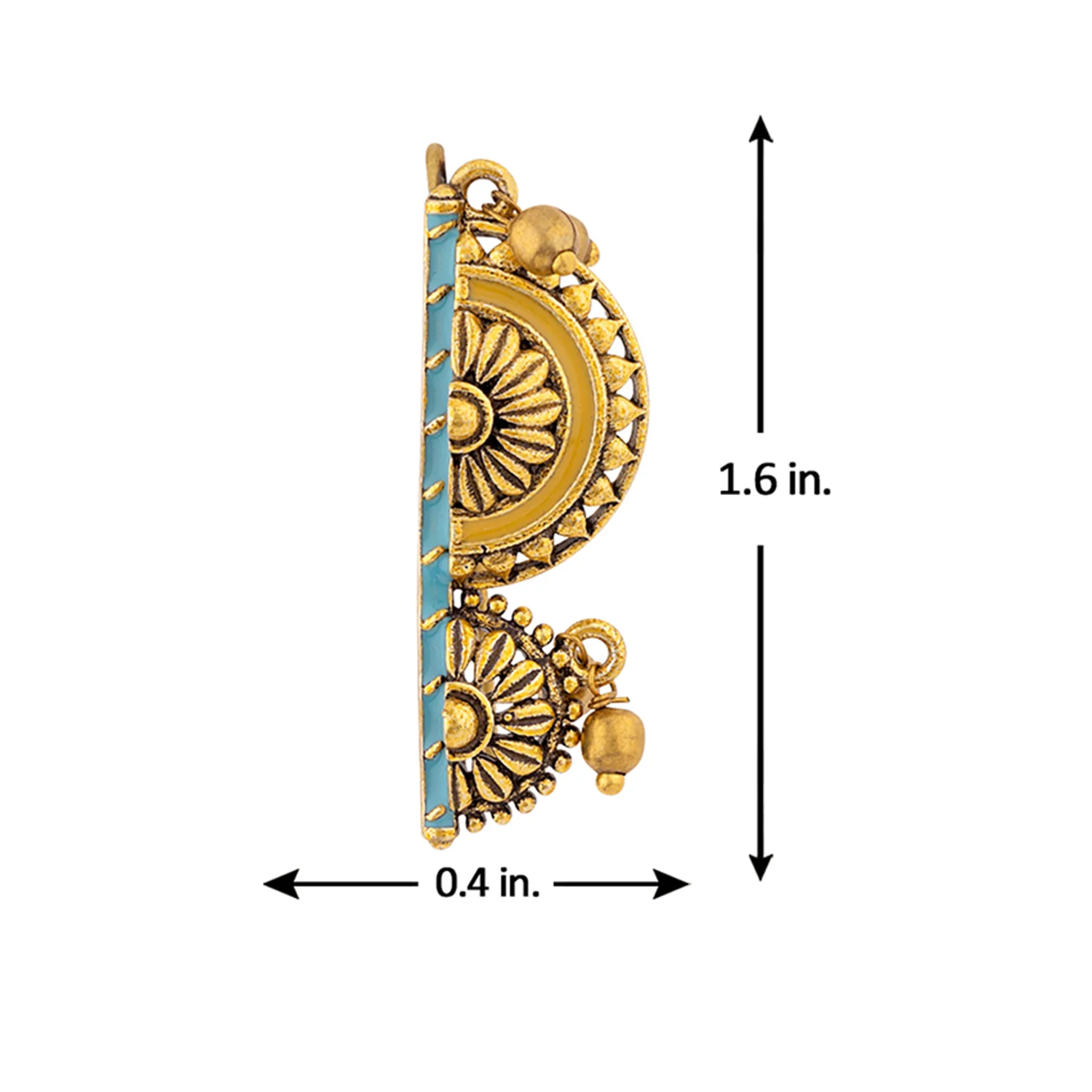 Gwalior Half Circles Gold Toned Earrings - Image 5