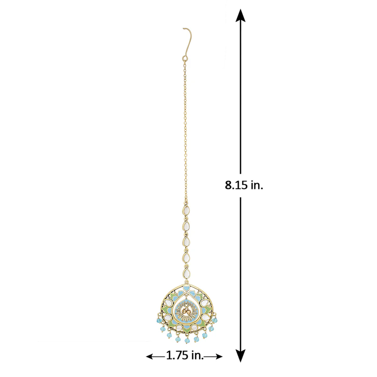 Gwalior Layered Large Circle Maang Tika - Image 6